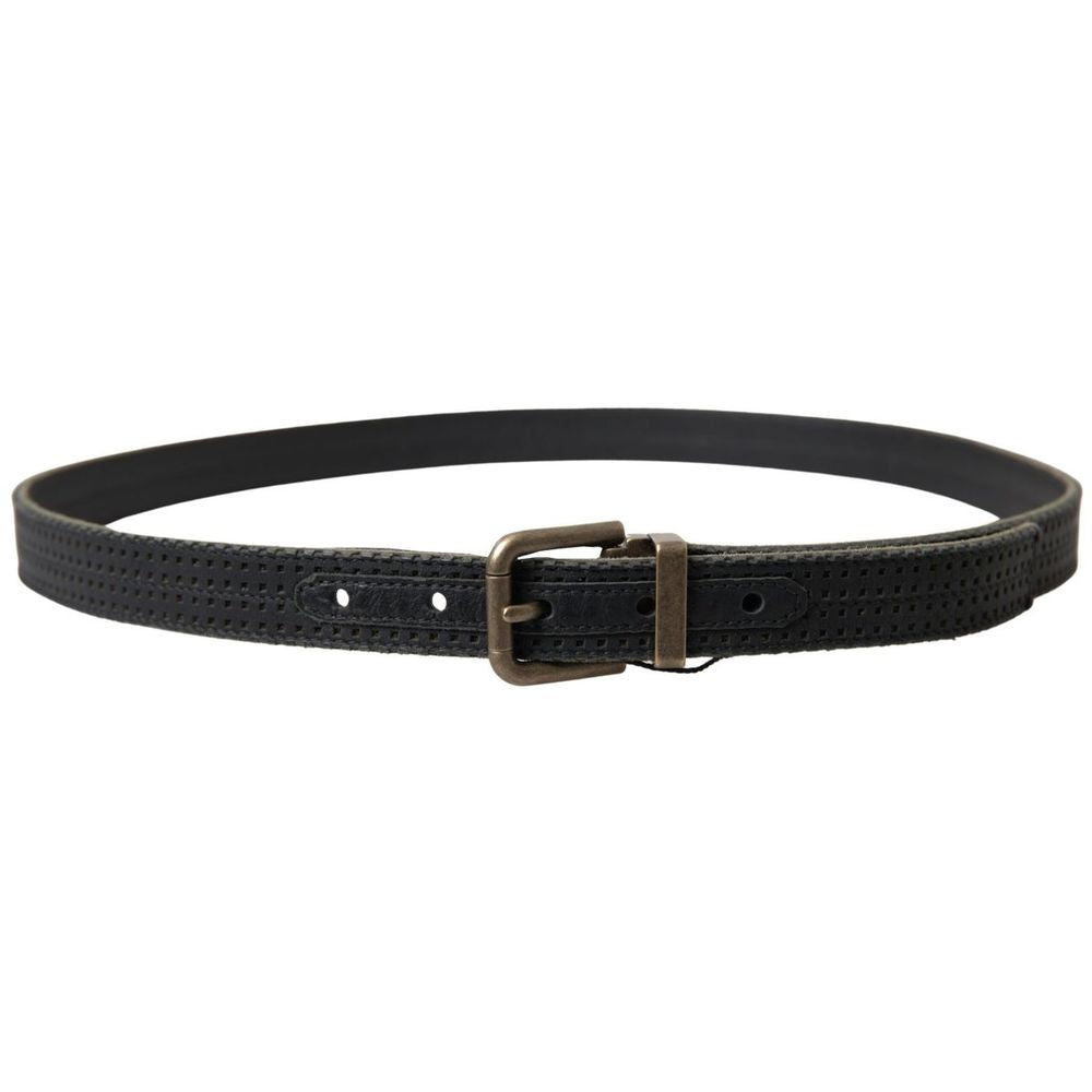 Dolce & Gabbana Black Leather Regular Belt
