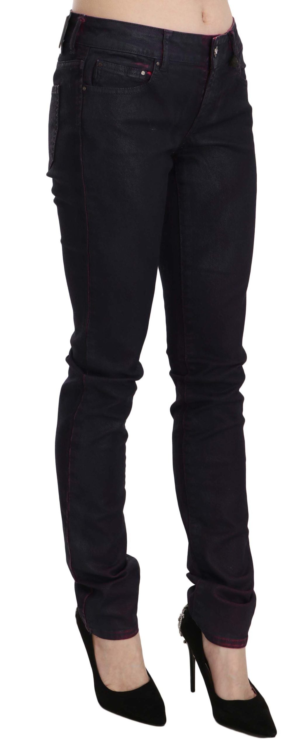 Just Cavalli Schicke, schwarze Skinny-Jeans mit niedriger Taille