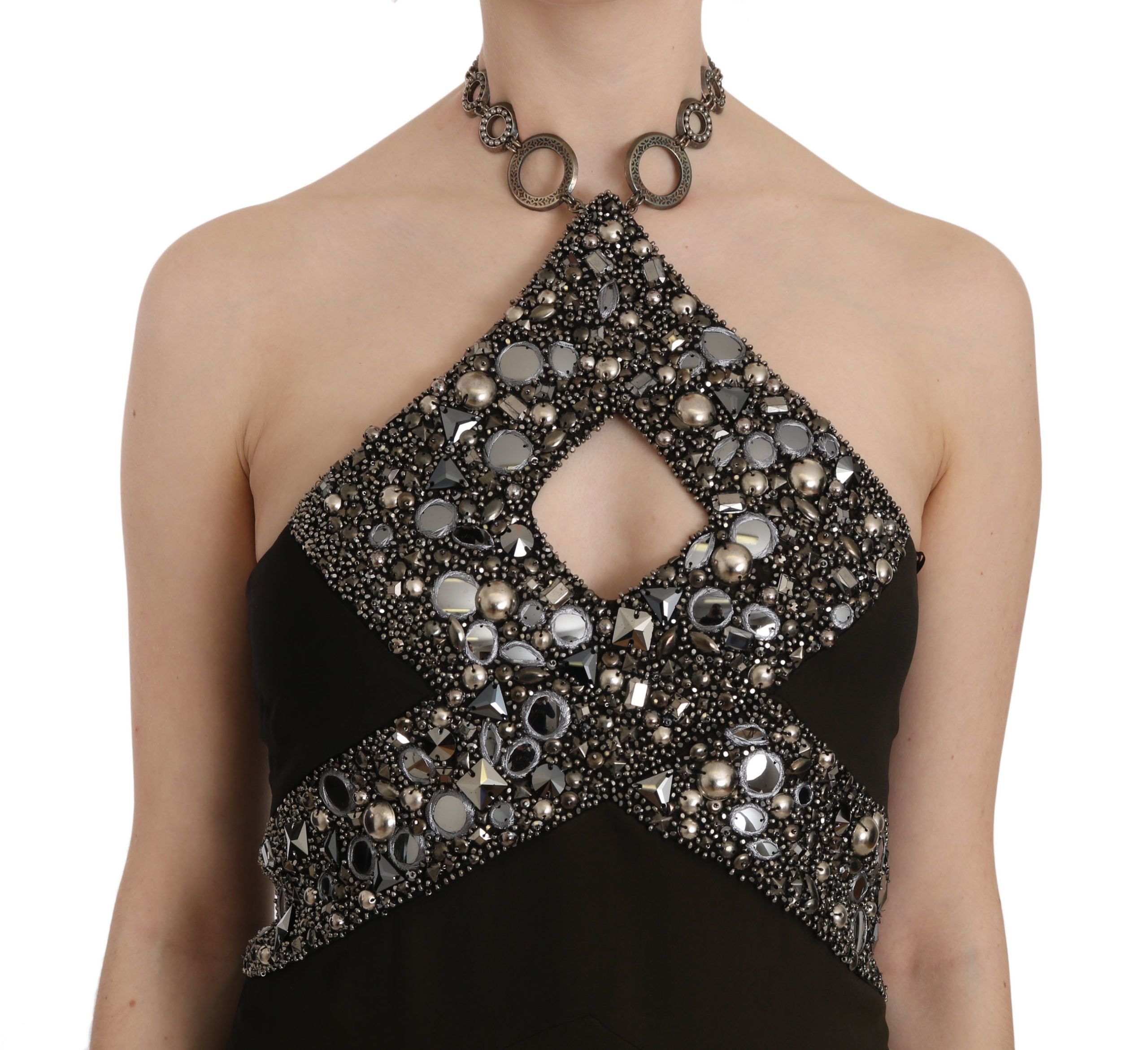 John Richmond – Elegantes, ärmelloses Mini-Etuikleid