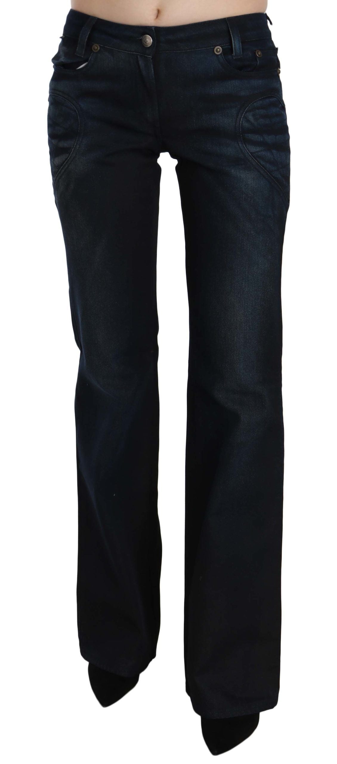 Just Cavalli Schicke, gerade geschnittene Jeanshose mit mittlerer Taille