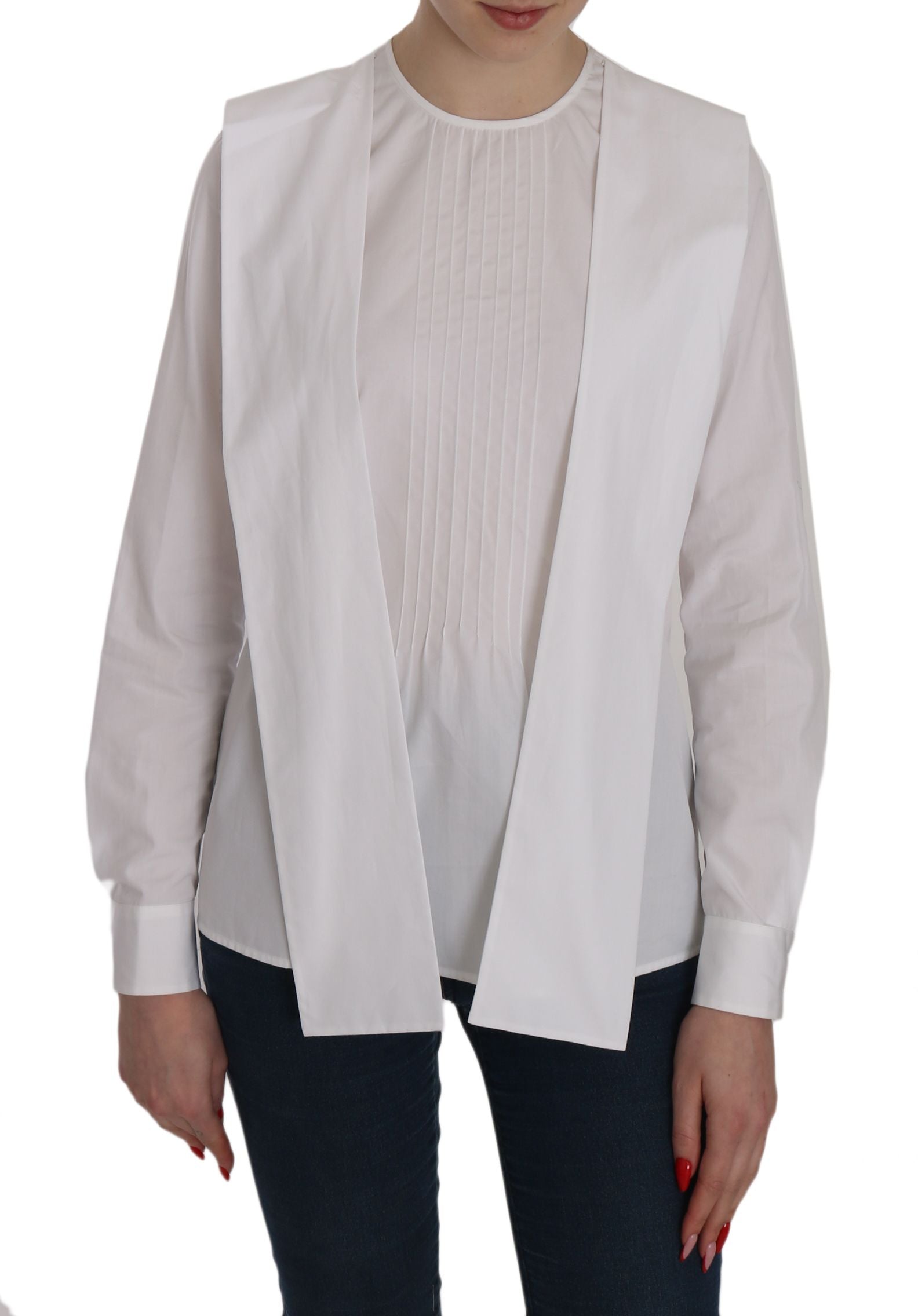 Dsquared² Elegantes weißes Baumwoll-Top mit Rundhalsausschnitt