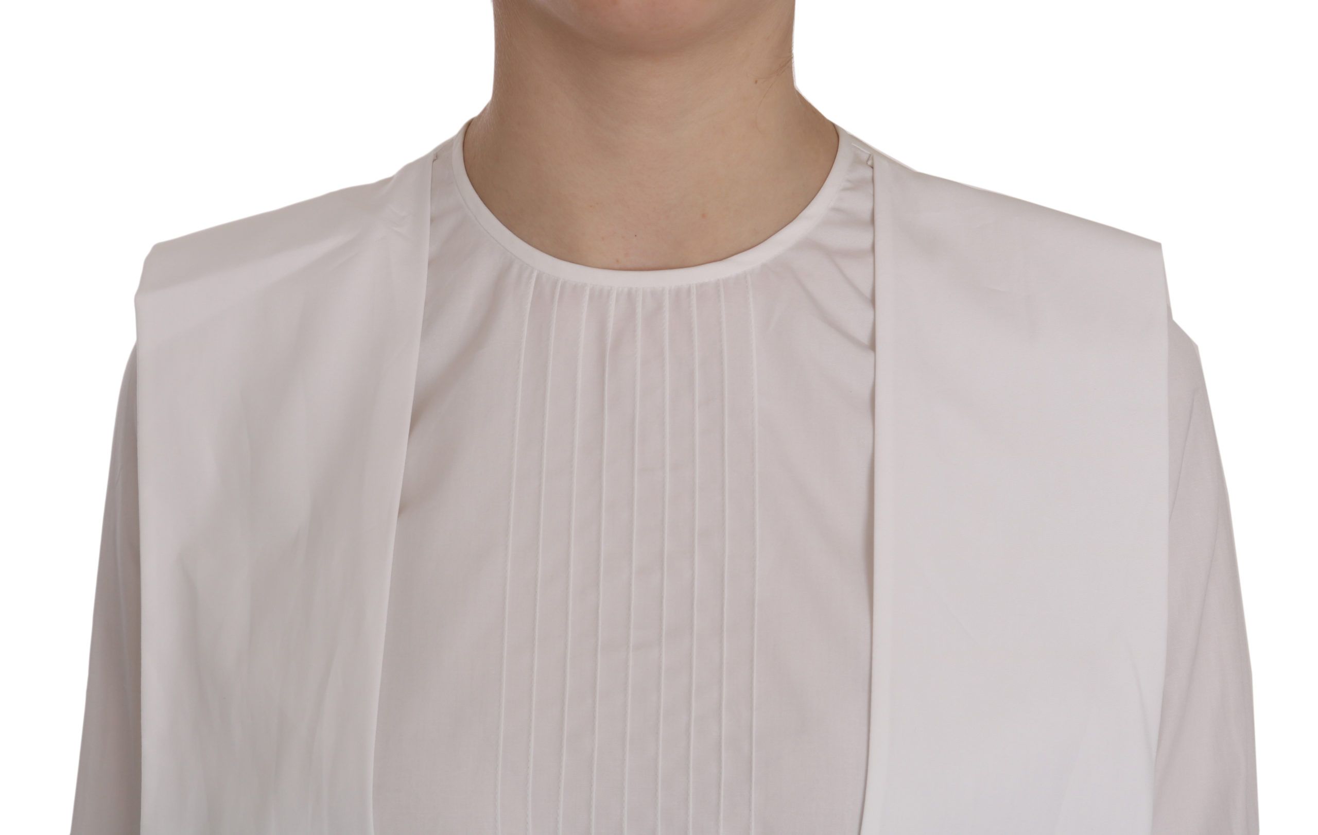 Dsquared² Elegantes weißes Baumwoll-Top mit Rundhalsausschnitt