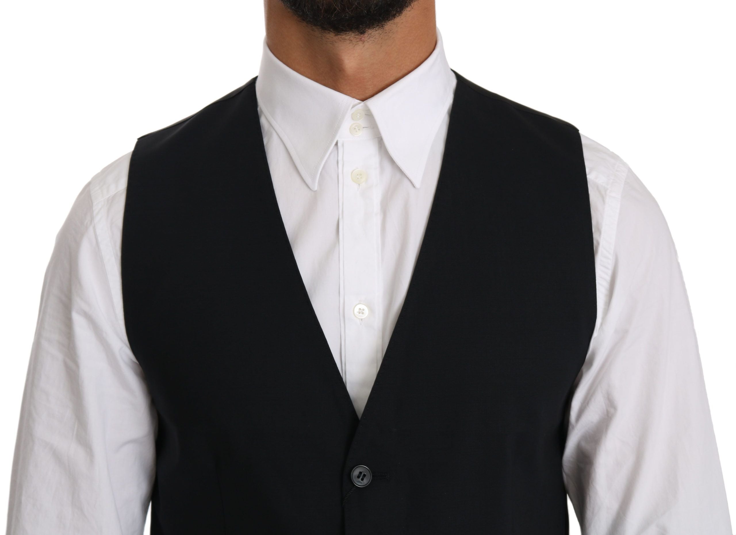 Dolce & Gabbana – Elegante, blaue Weste aus Wollmischung