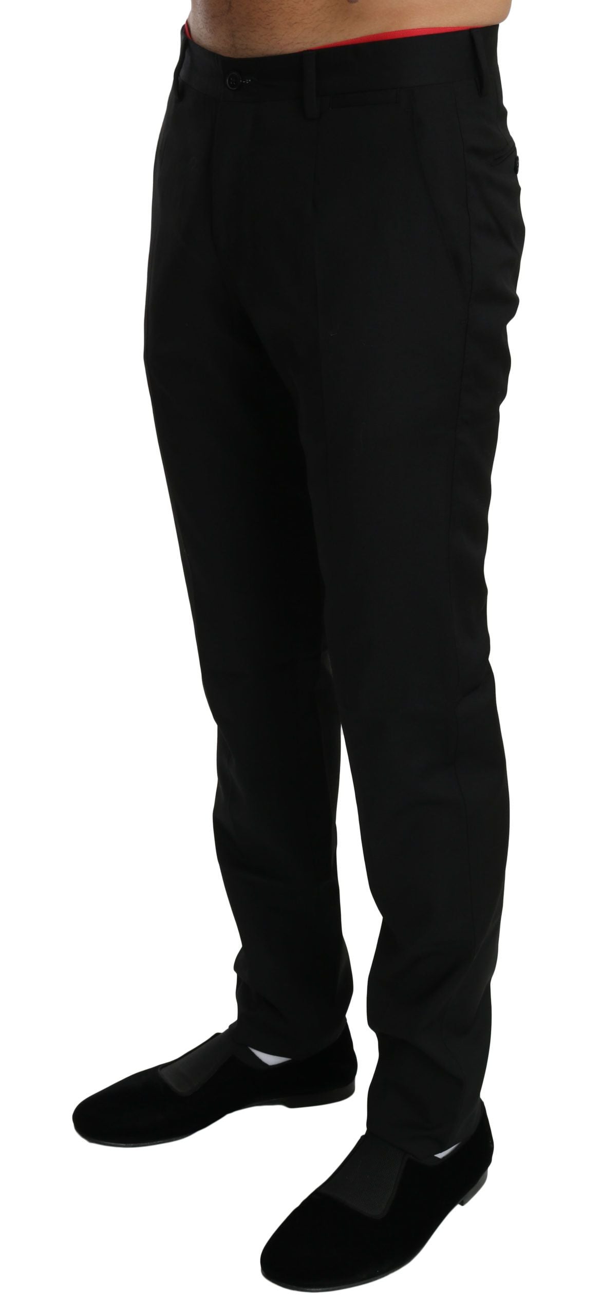 Dolce & Gabbana Elegante schwarze Anzughose aus Wolle