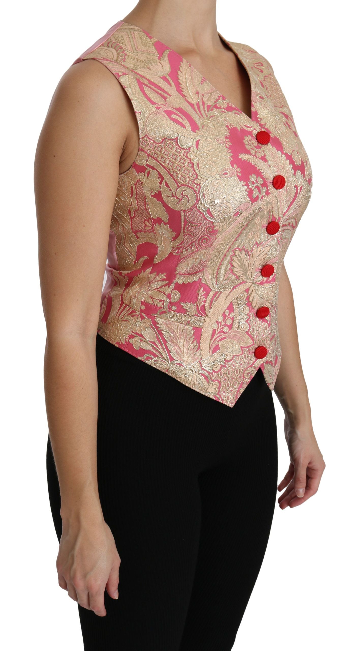 Dolce & Gabbana – Elegantes Trägertop aus Seidenmischung mit V-Ausschnitt