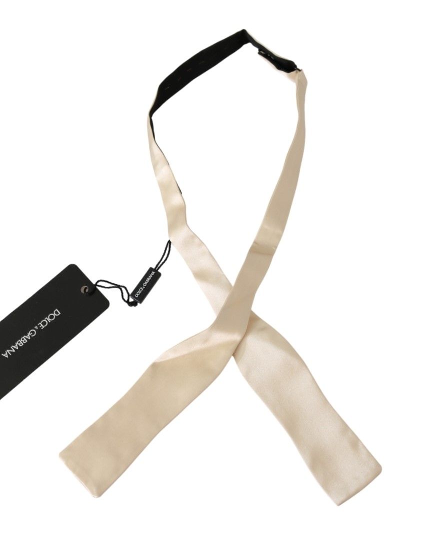 Dolce & Gabbana Elegante beige Seidenfliege