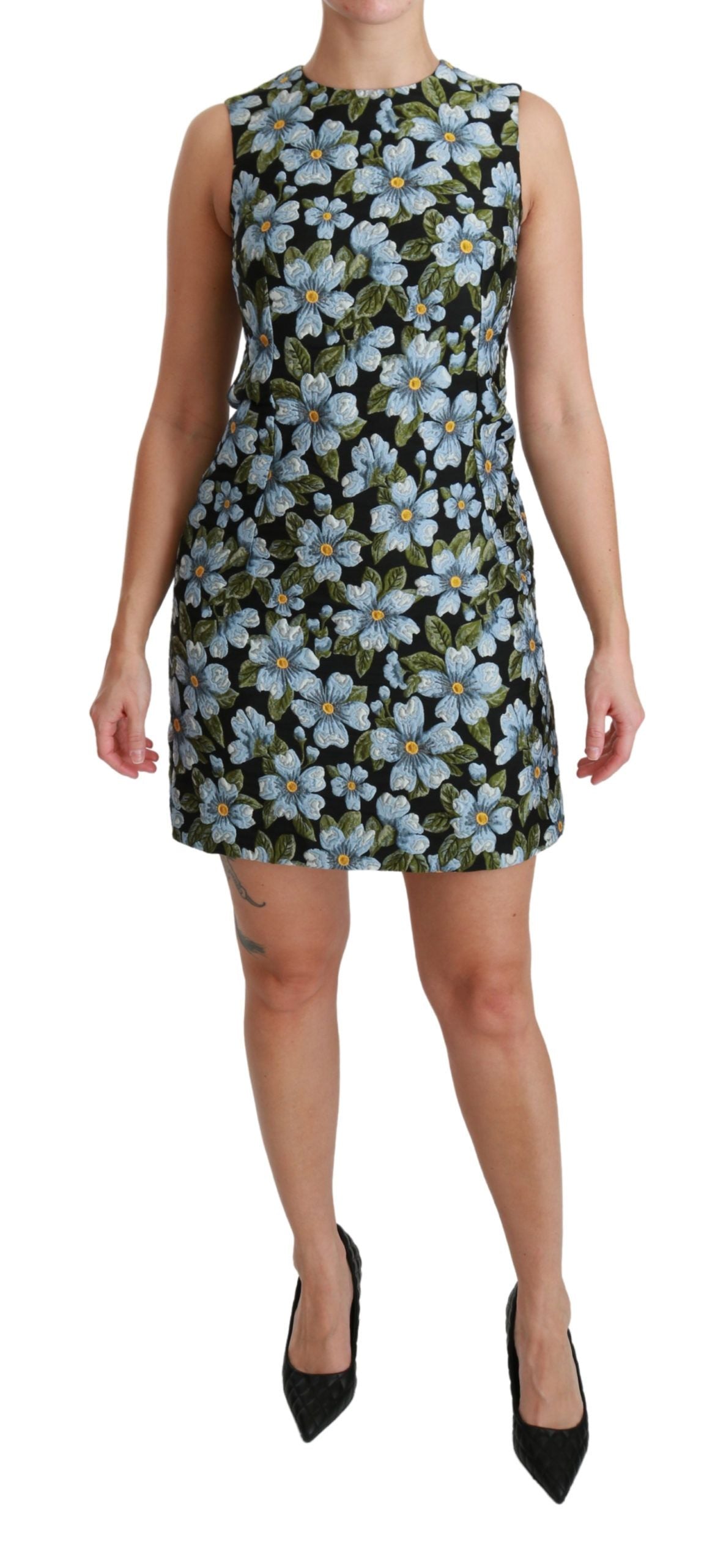 Dolce & Gabbana – Elegantes Mini-Etuikleid mit Blumenmuster