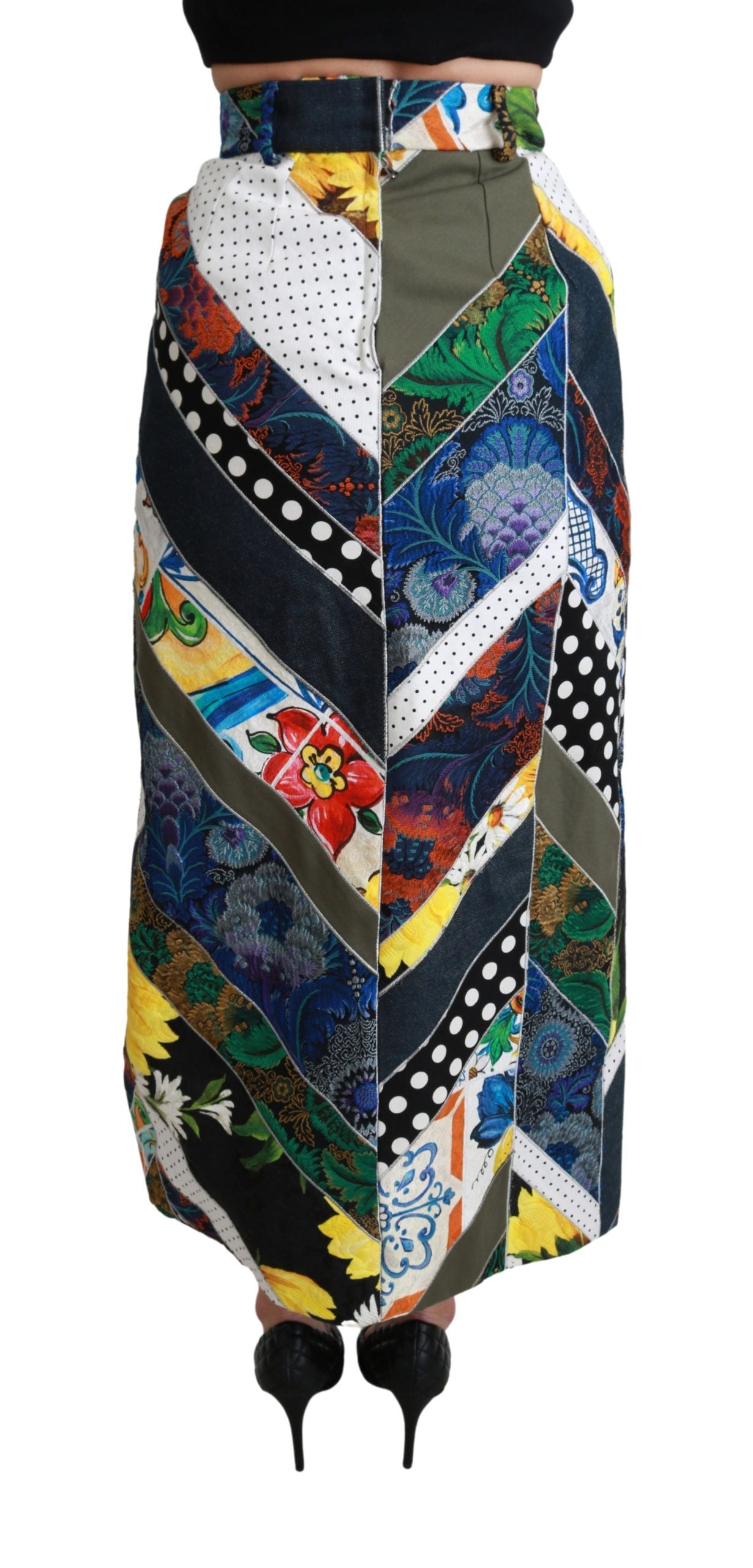 Dolce & Gabbana Eleganter Rock mit hoher Taille und geometrischem Print
