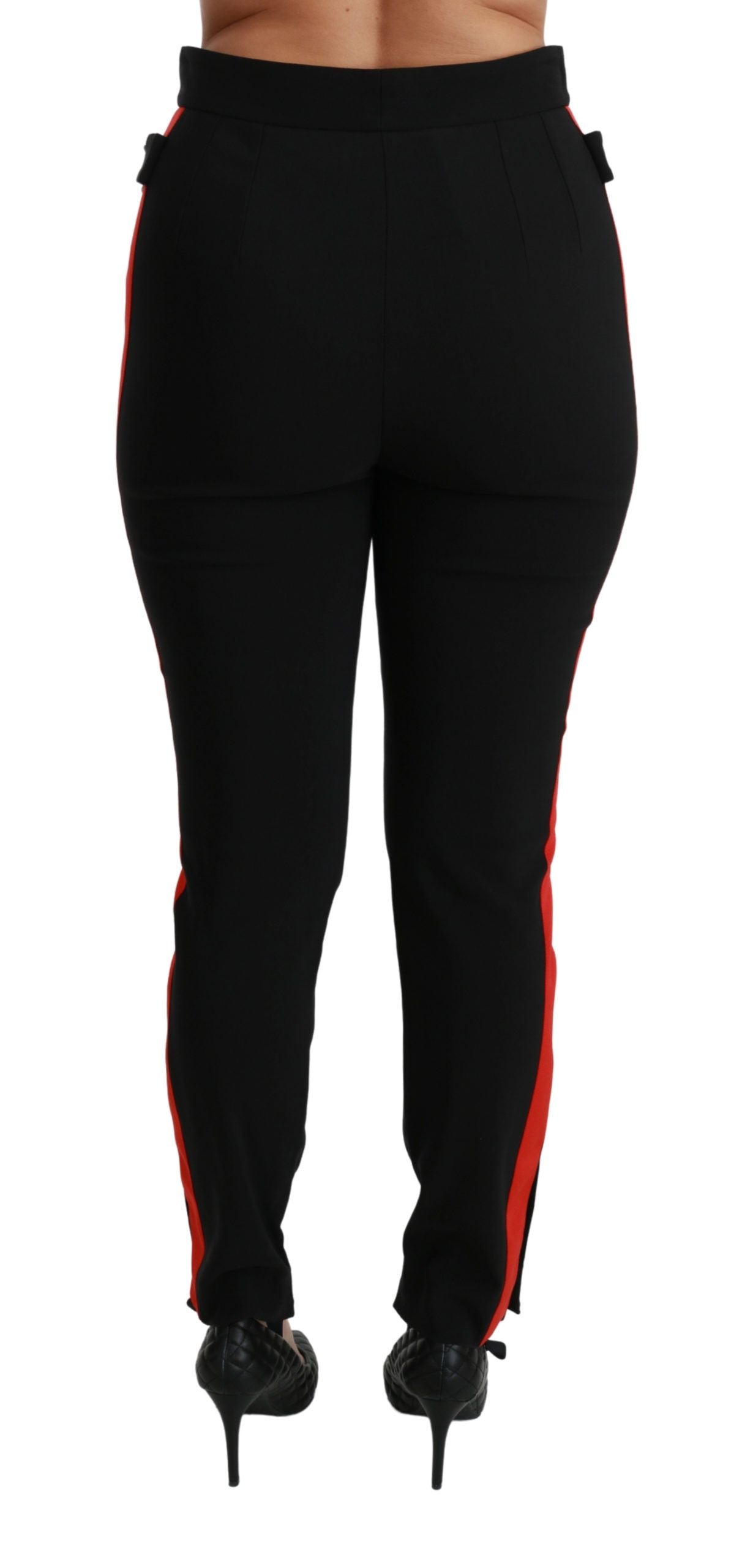 Dolce & Gabbana – Schicke Skinny-Hose mit hoher Taille in Schwarz