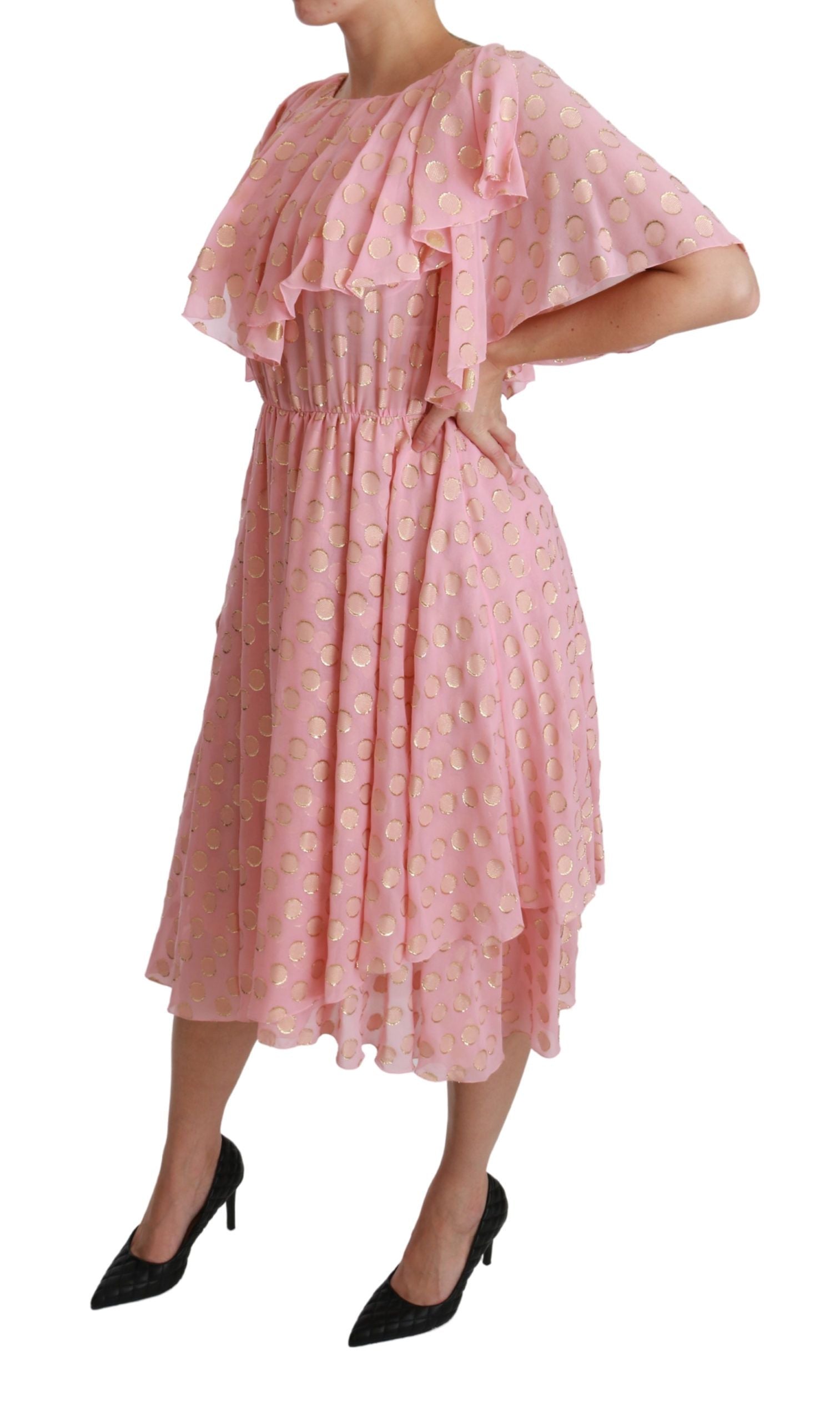 Dolce & Gabbana Elegantes plissiertes Midi-A-Linien-Kleid