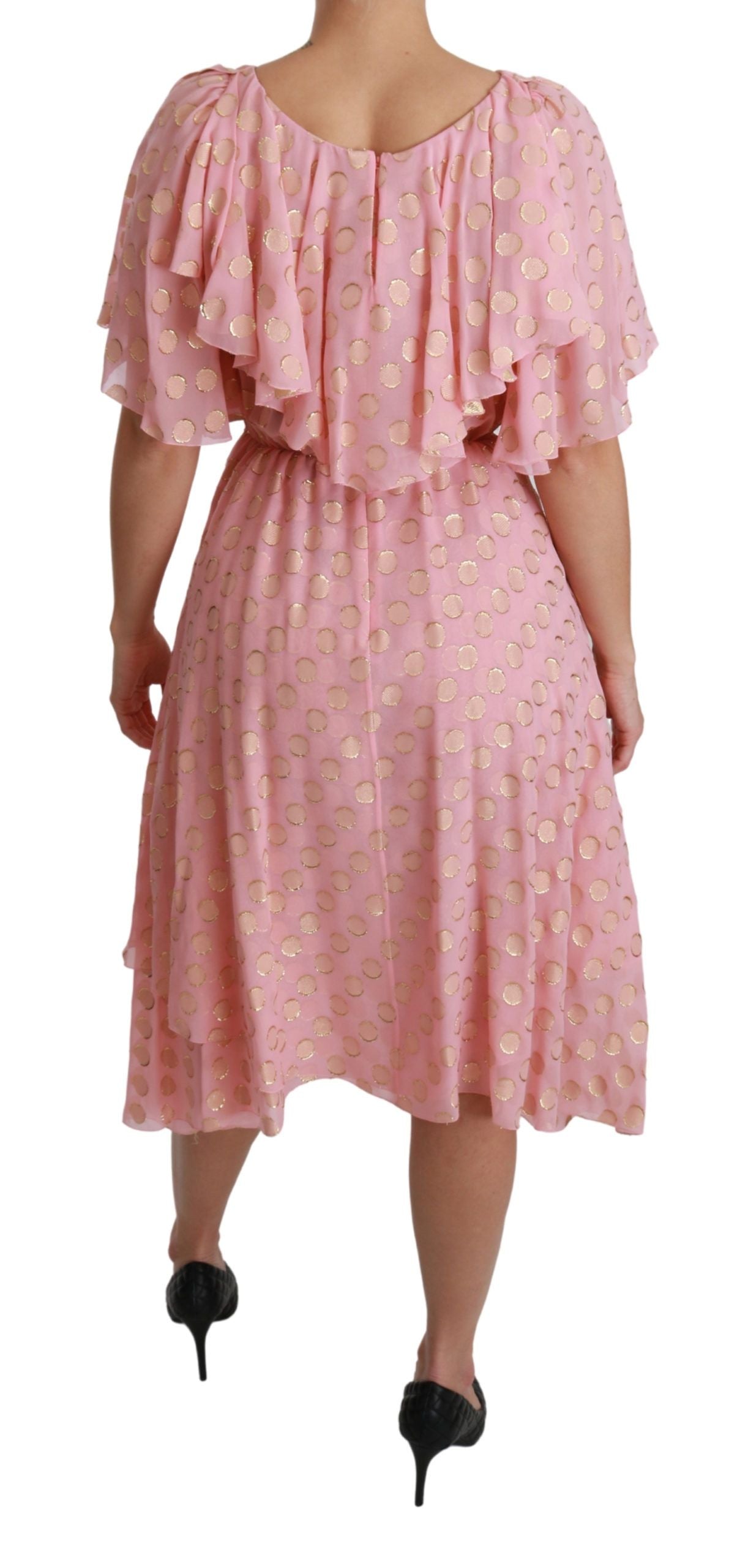 Dolce & Gabbana Elegantes plissiertes Midi-A-Linien-Kleid
