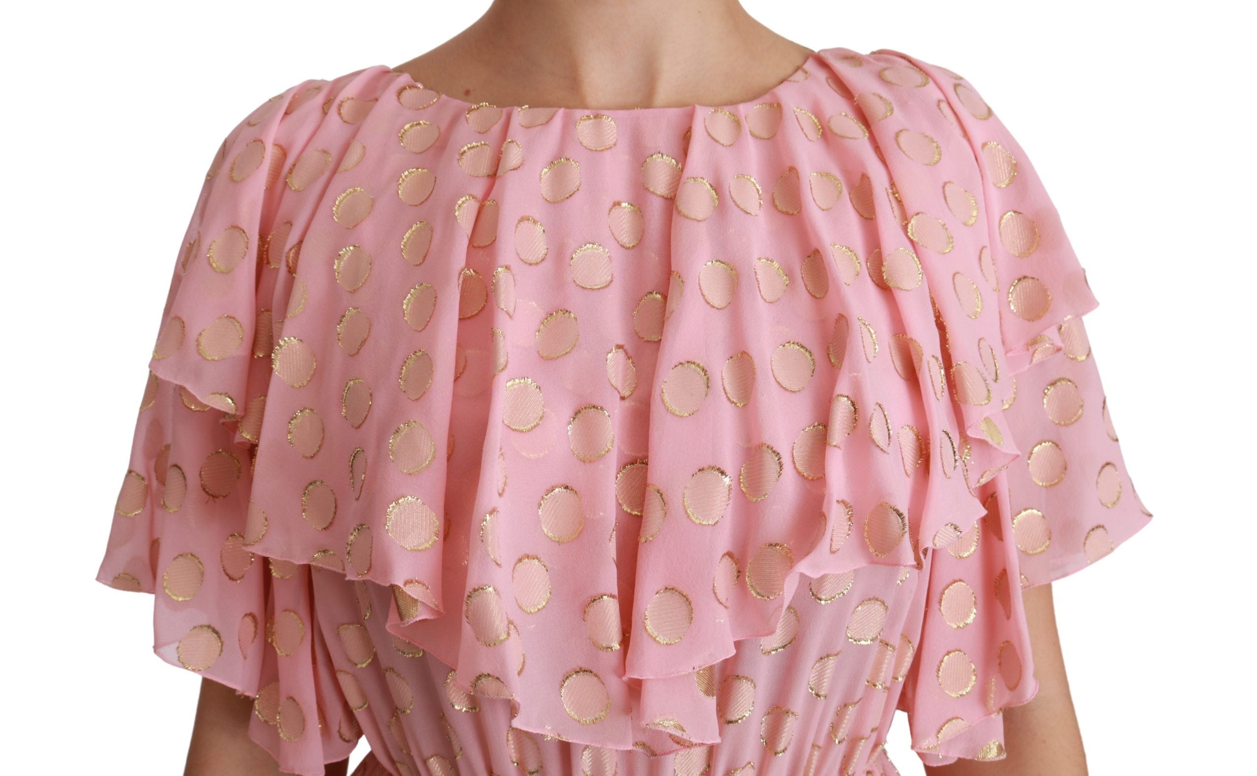 Dolce & Gabbana Elegantes plissiertes Midi-A-Linien-Kleid