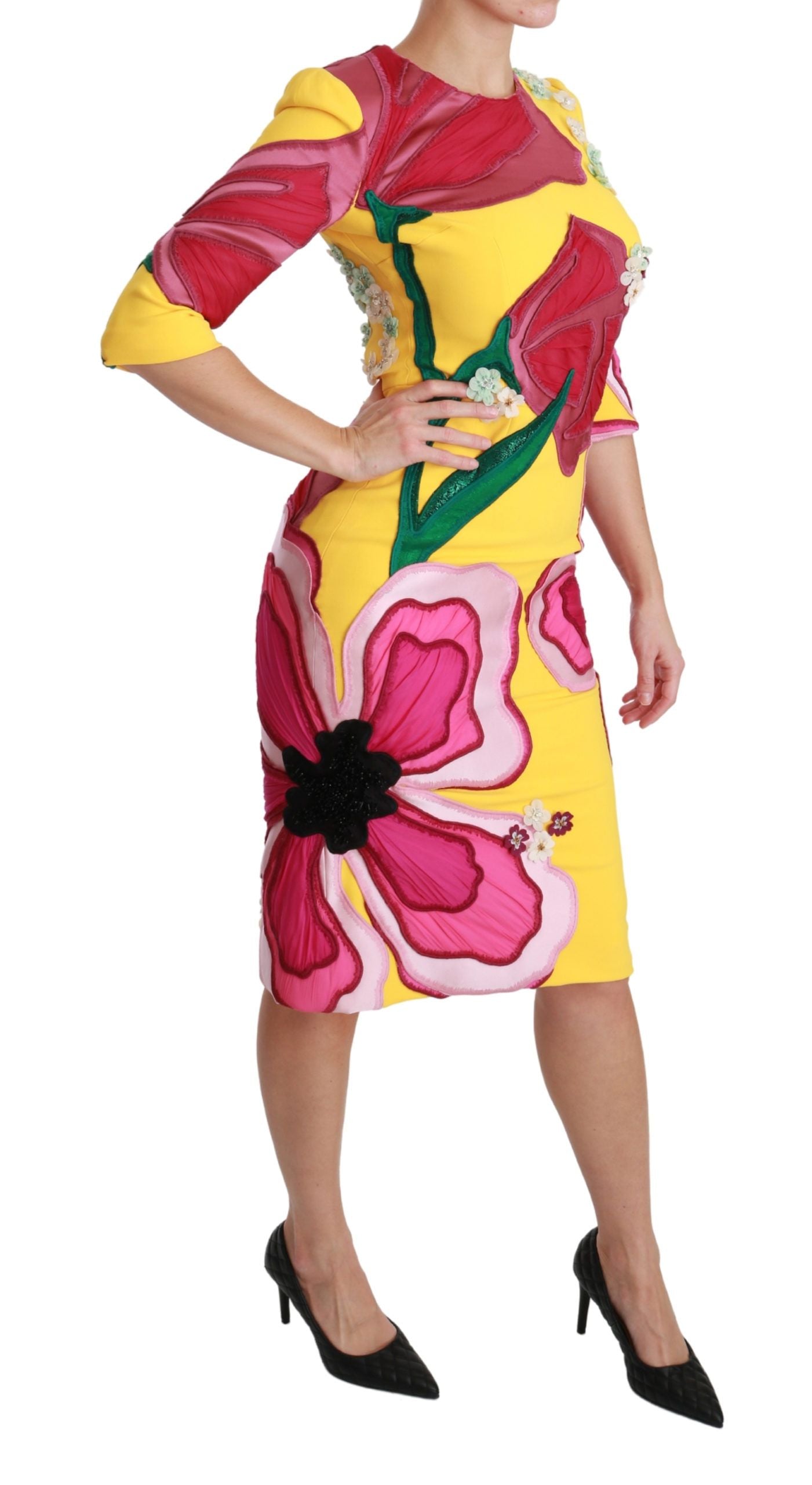 Dolce & Gabbana Sunshine Bloom Etuikleid in Knielänge