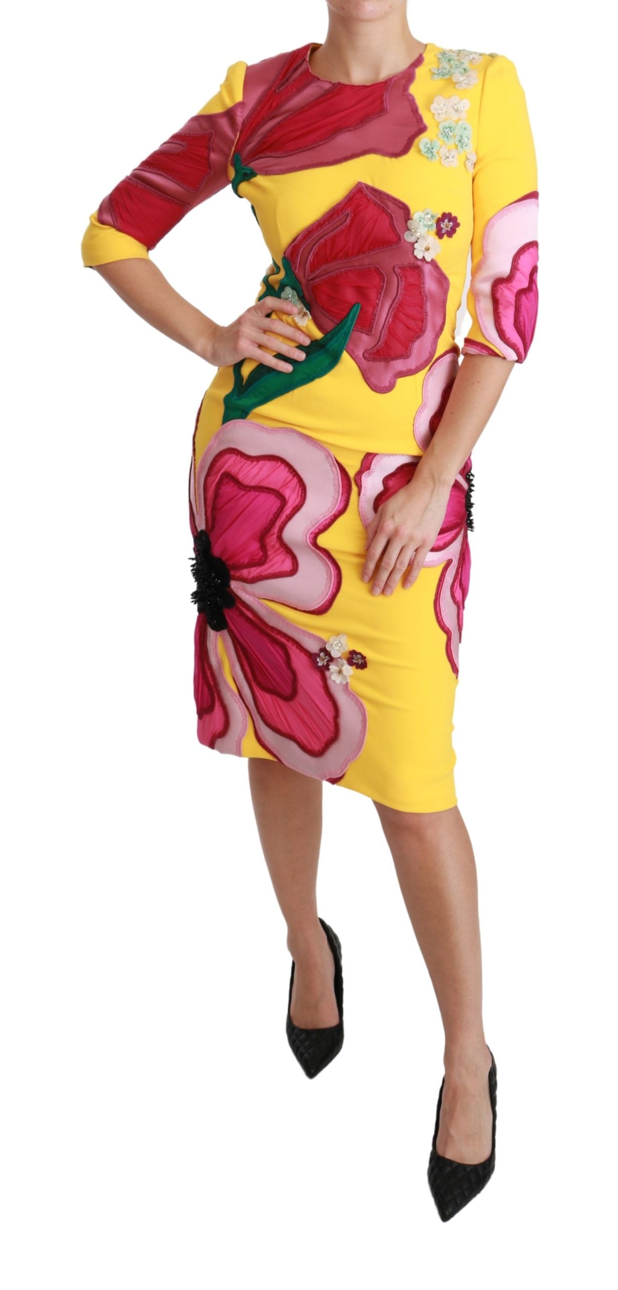 Dolce & Gabbana Sunshine Bloom Etuikleid in Knielänge