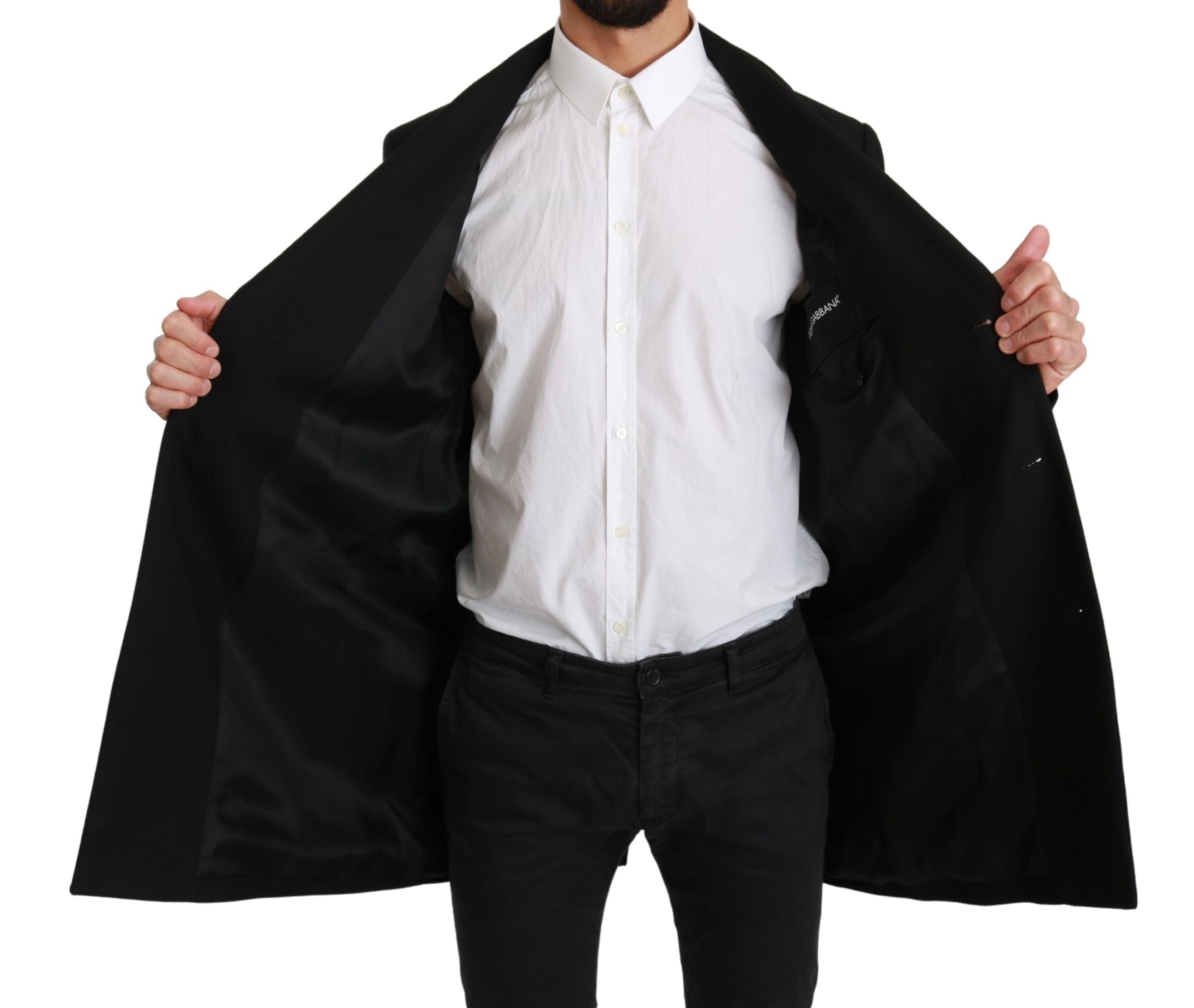 Dolce & Gabbana – Eleganter, formeller Blazer aus schwarzer Wolle