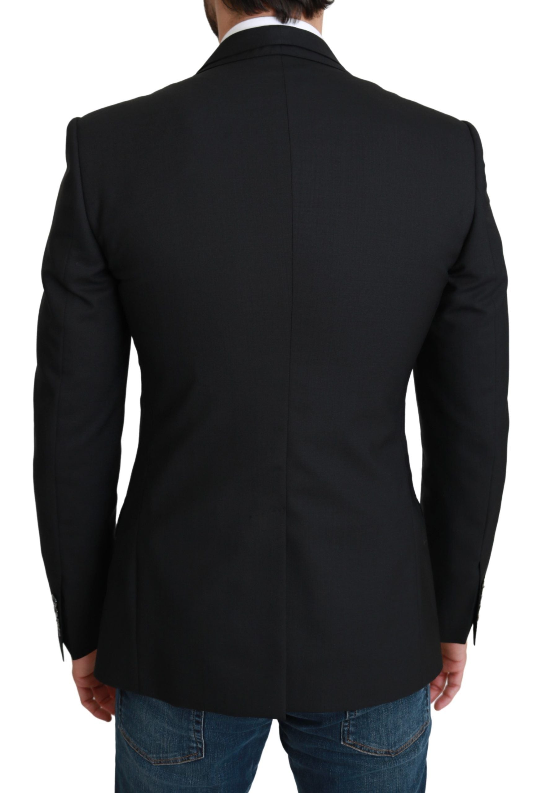 Dolce & Gabbana – Eleganter, schwarzer Blazer aus Schurwolle