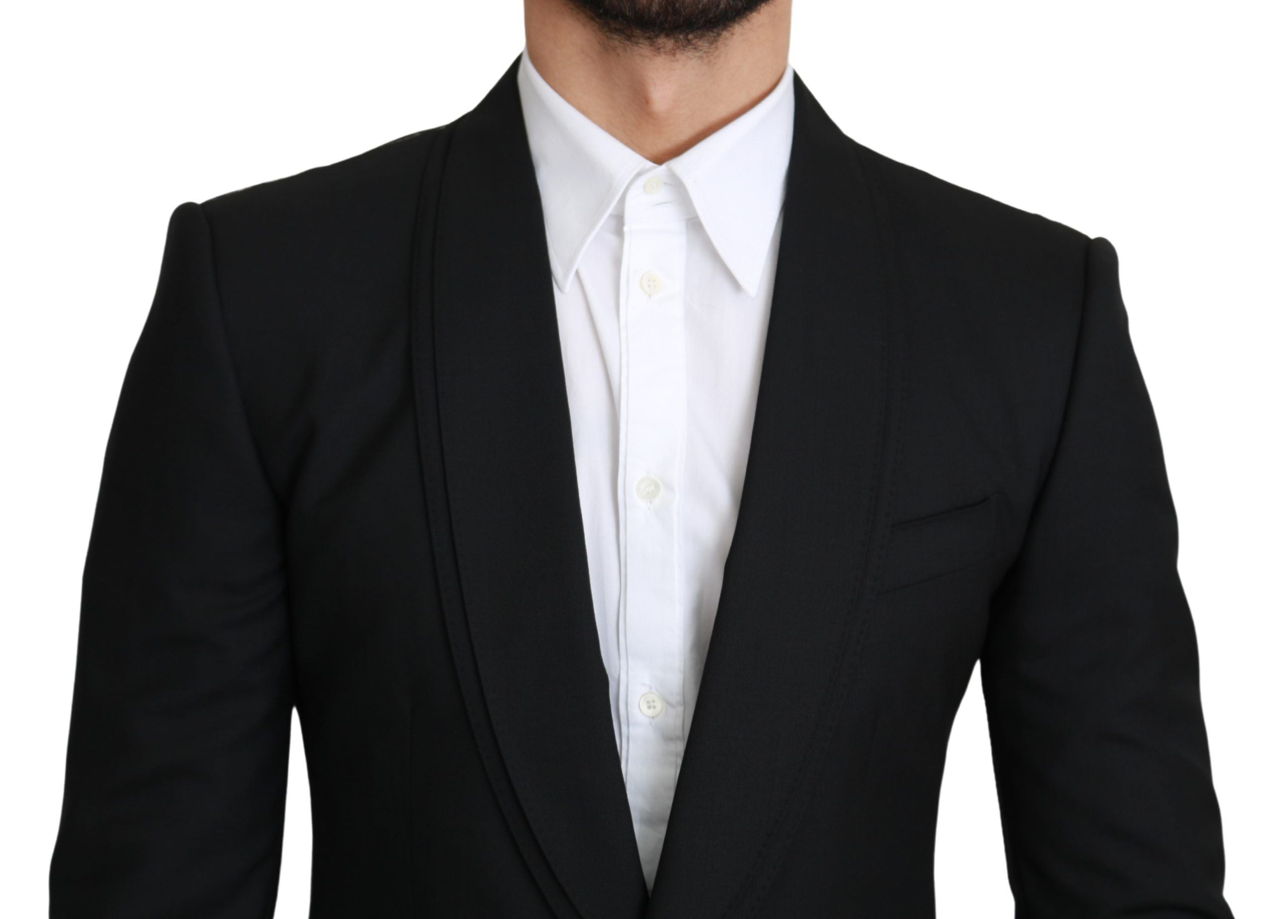 Dolce & Gabbana – Eleganter, schwarzer Blazer aus Schurwolle