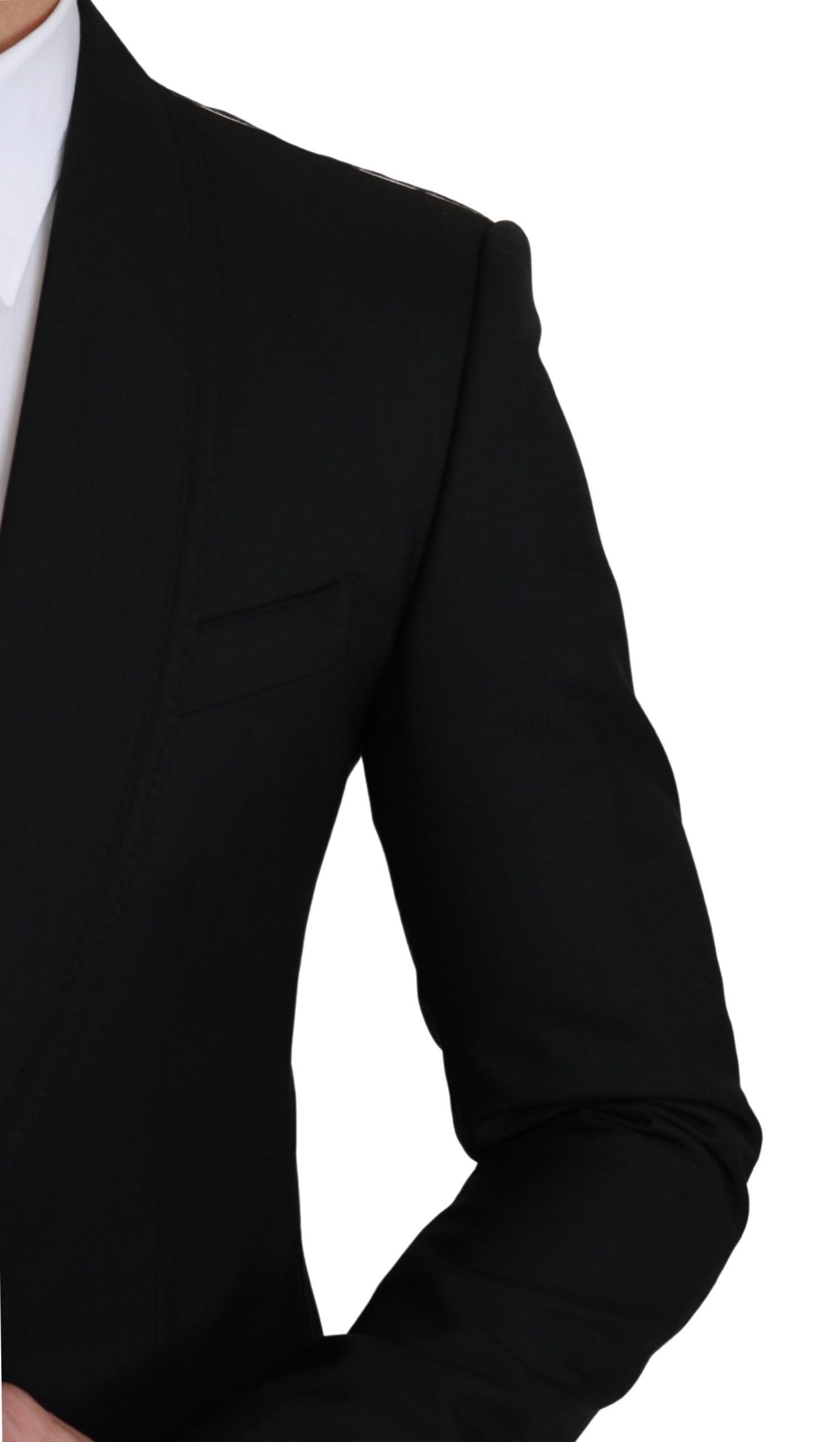 Dolce & Gabbana – Eleganter, schwarzer Blazer aus Schurwolle