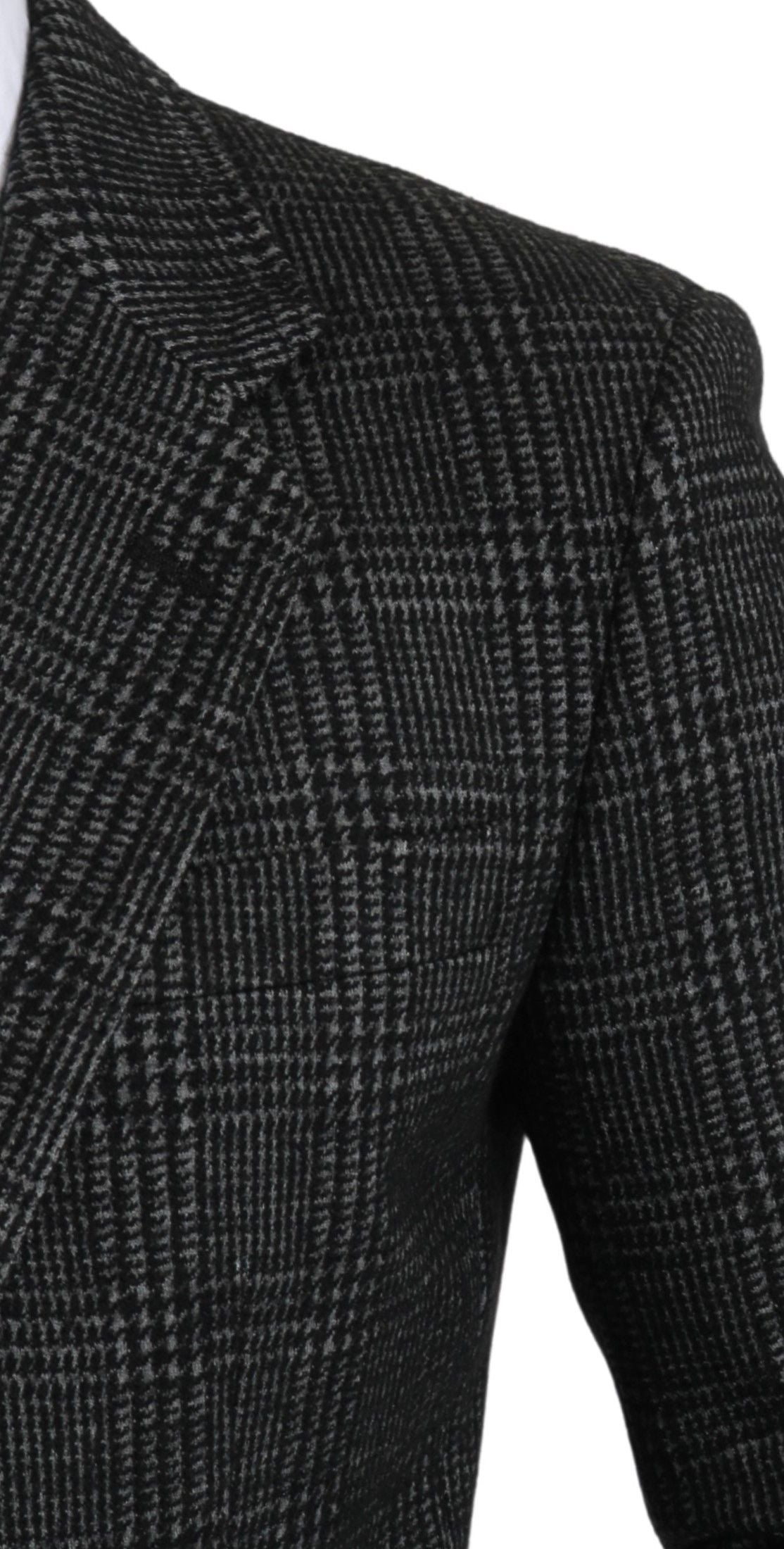 Dolce & Gabbana Eleganter grau karierter Slim Fit Blazer