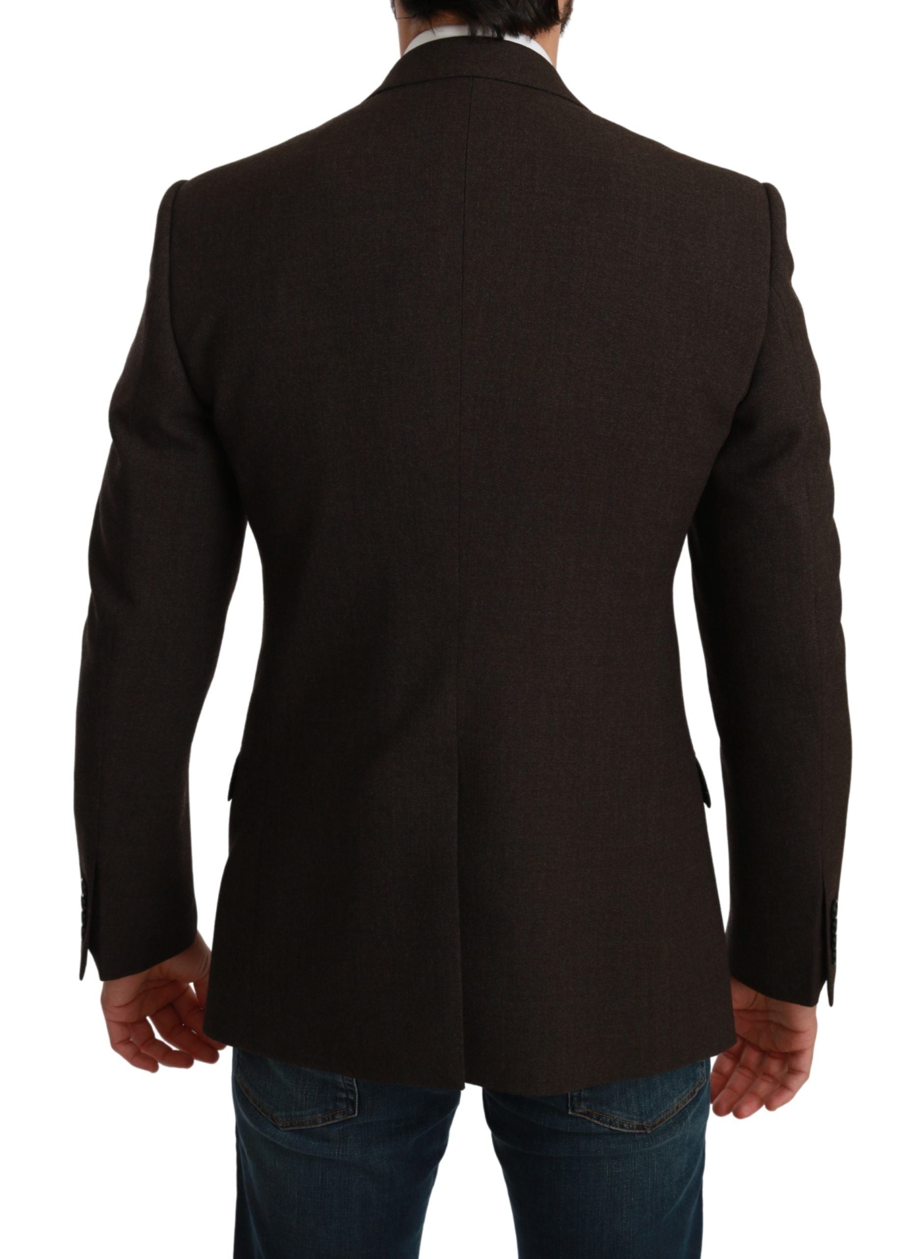 Dolce & Gabbana Eleganter Martini-Blazer aus Schurwolle in Braun
