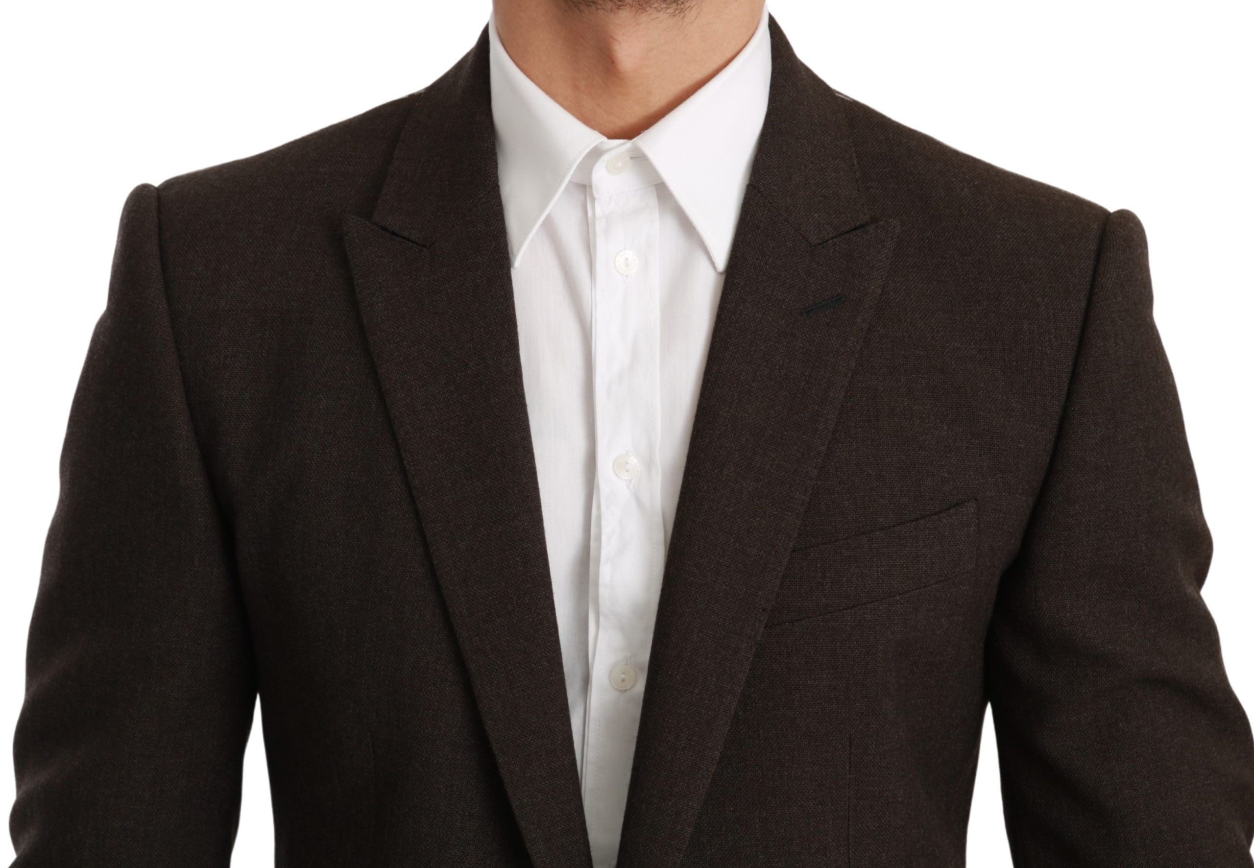 Dolce & Gabbana Eleganter Martini-Blazer aus Schurwolle in Braun