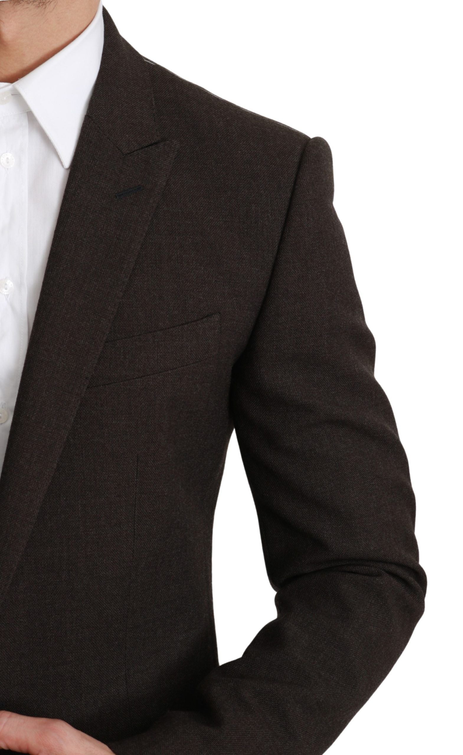 Dolce & Gabbana Eleganter Martini-Blazer aus Schurwolle in Braun