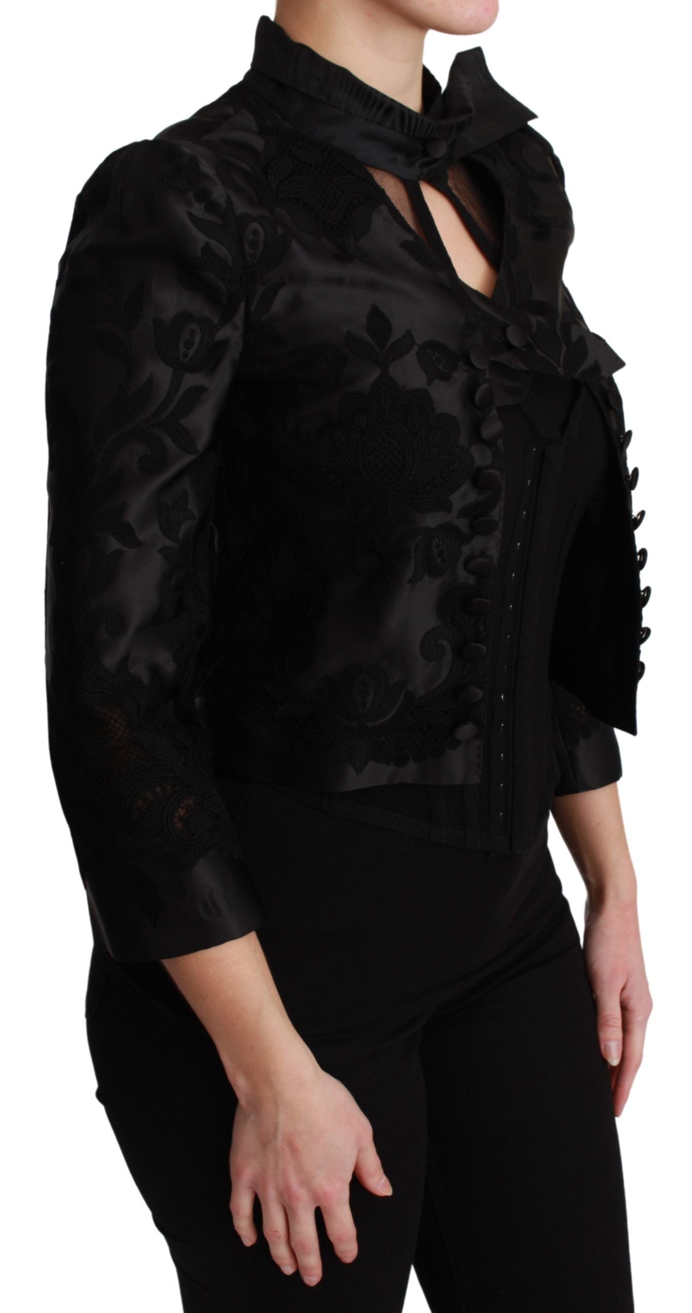 Dolce & Gabbana – Exquisiter Korsett-Blazer aus floralem Jacquard