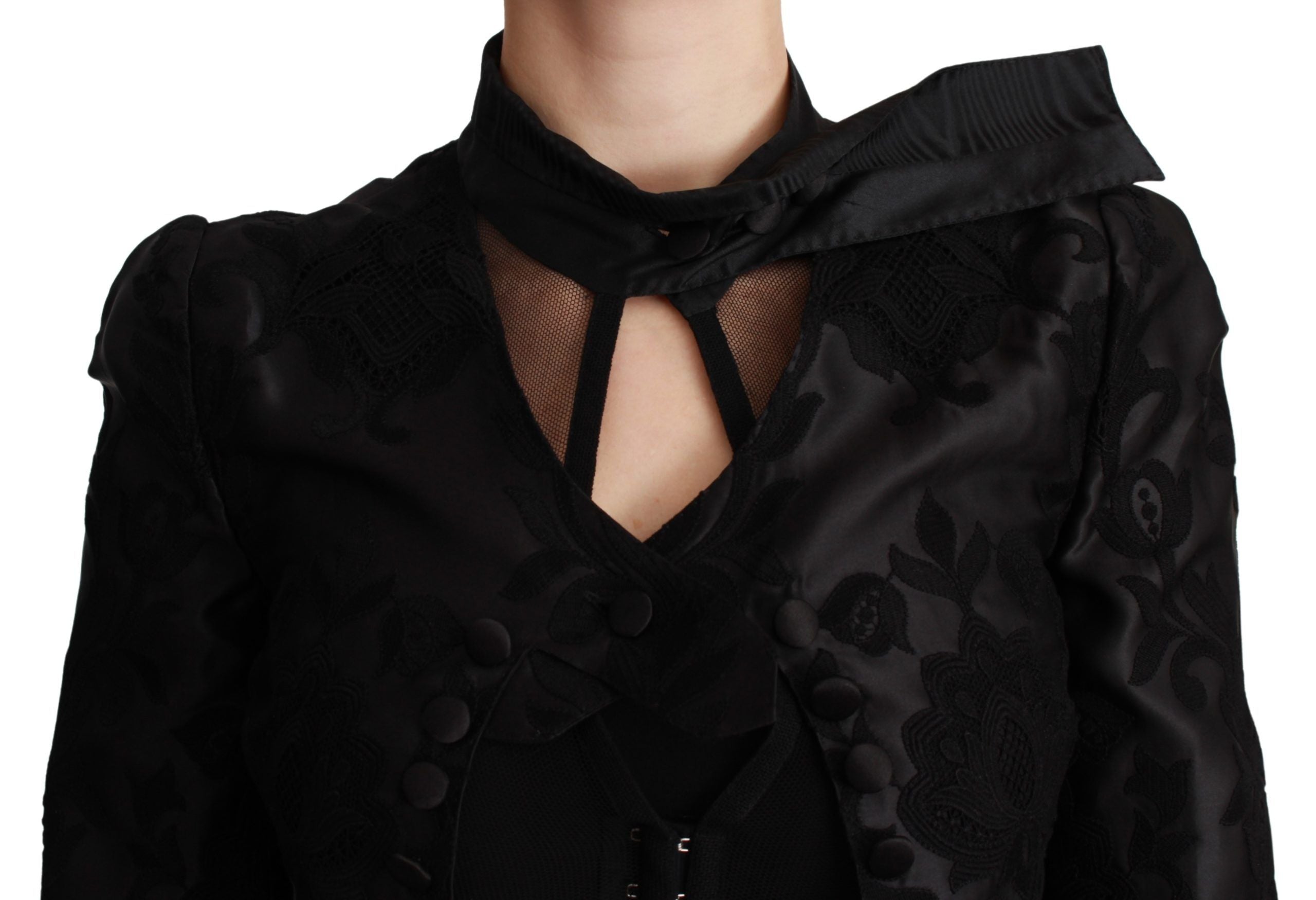Dolce & Gabbana – Exquisiter Korsett-Blazer aus floralem Jacquard