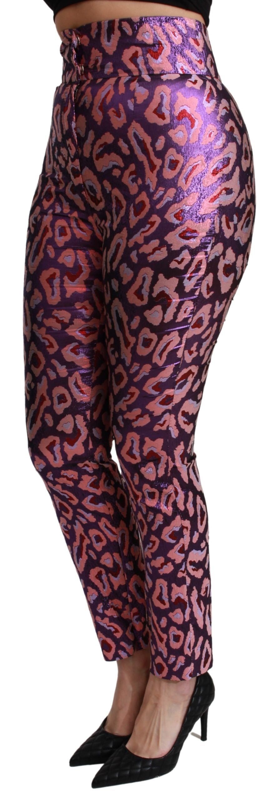 Dolce & Gabbana Schicke, verkürzte Hose aus Seidenmischung mit hoher Taille