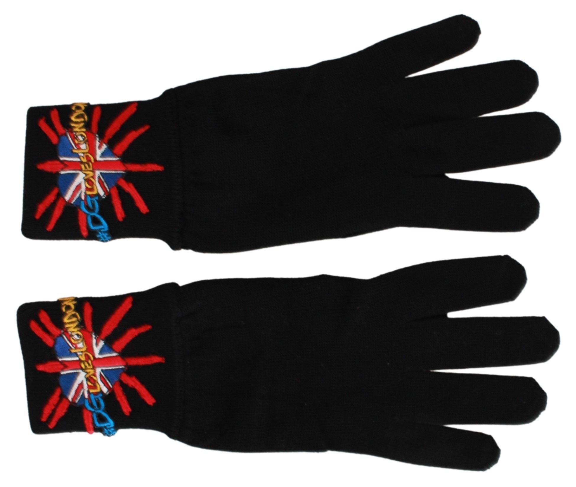 Dolce & Gabbana Elegante schwarze Unisex-Handschuhe aus Schurwolle
