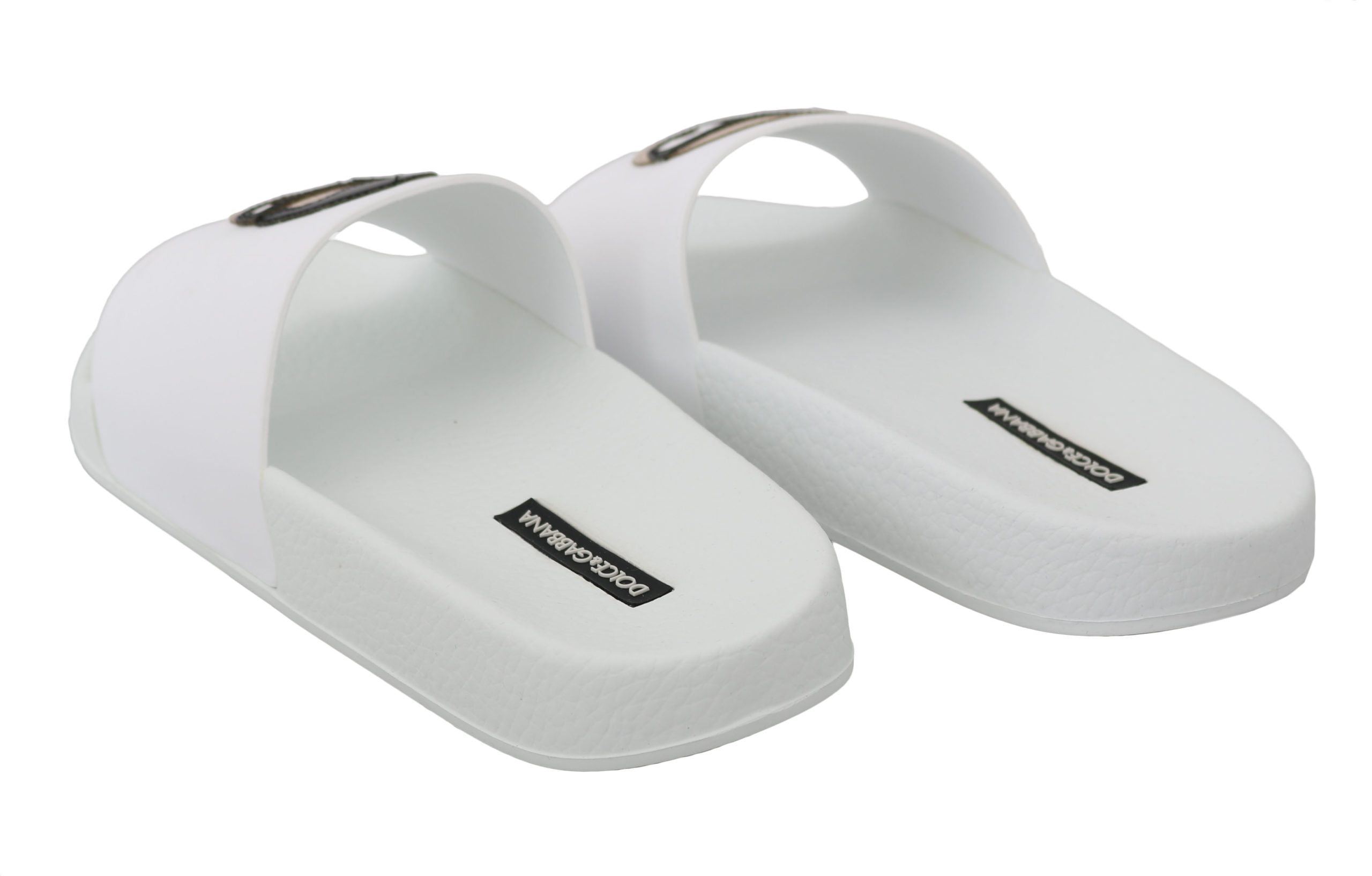 Dolce & Gabbana Chic Weiße Slide-Sandalen – Luxuriöse Sommerschuhe