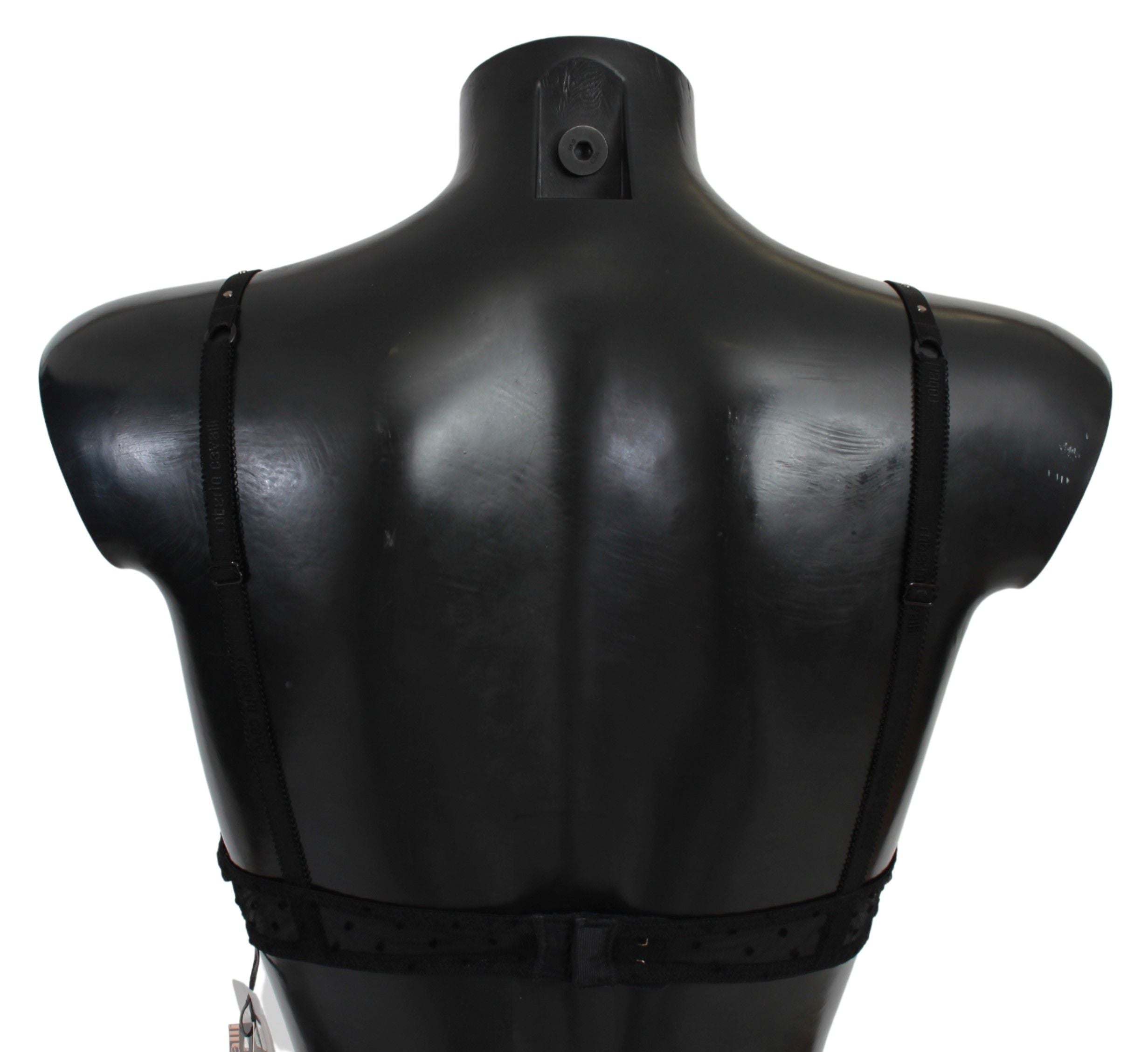 Roberto Cavalli Eleganter Push-Up-BH aus schwarzer Spitze