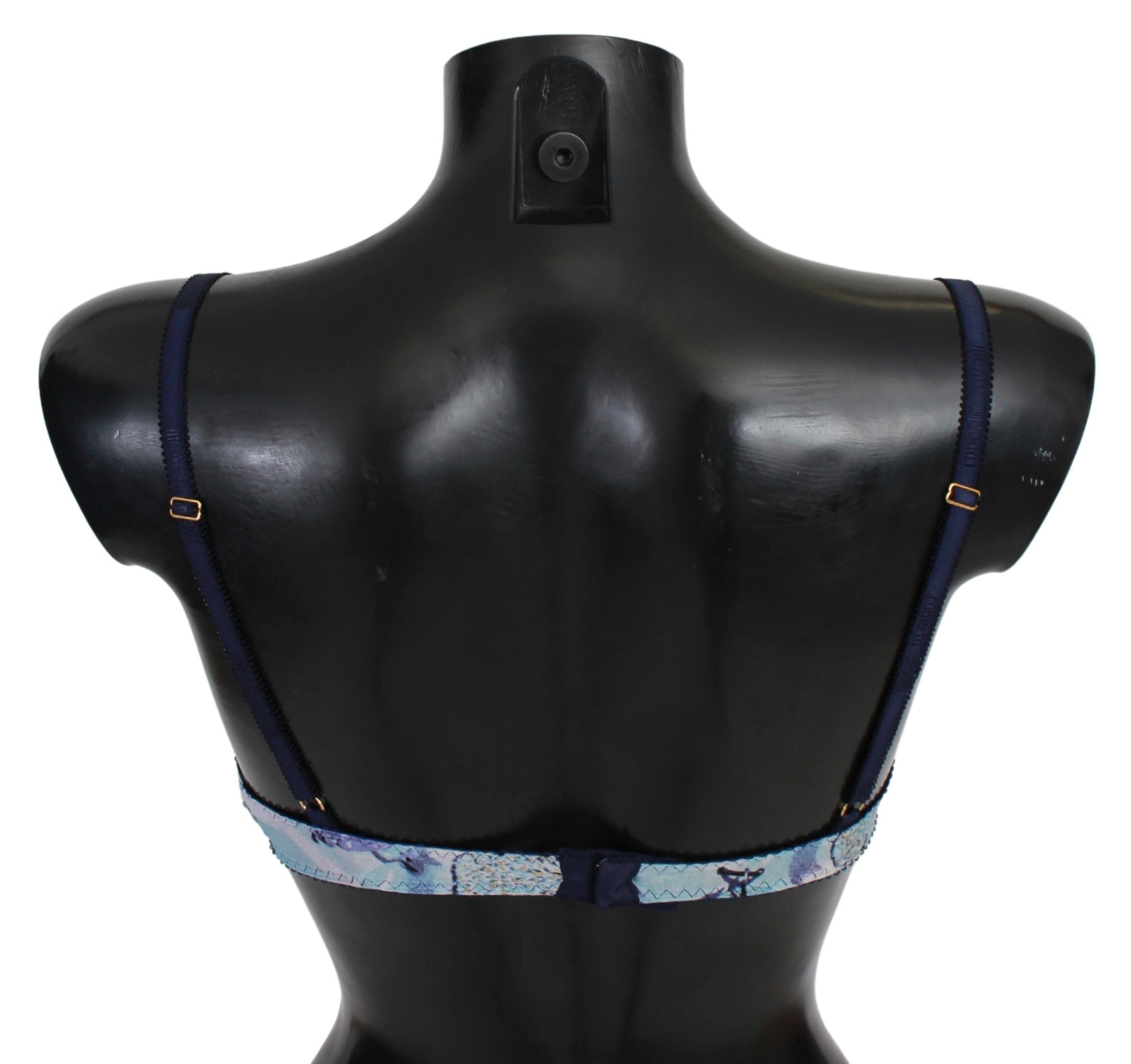 Roberto Cavalli – Eleganter Push-Up-BH mit blauem Aufdruck