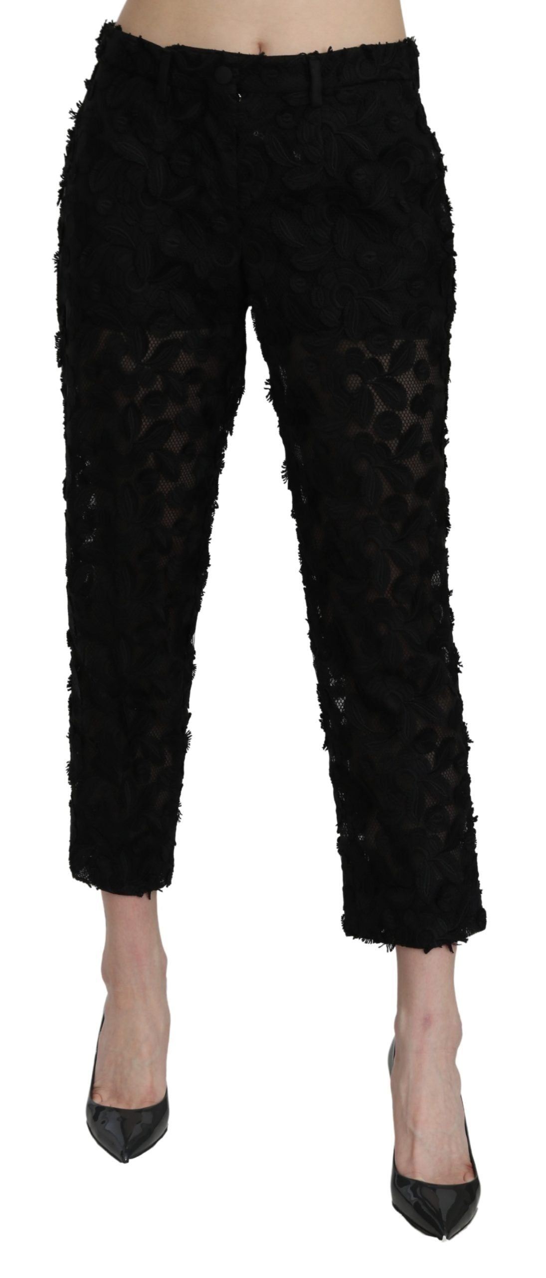 Dolce & Gabbana Elegante gerade geschnittene Spitzenhose