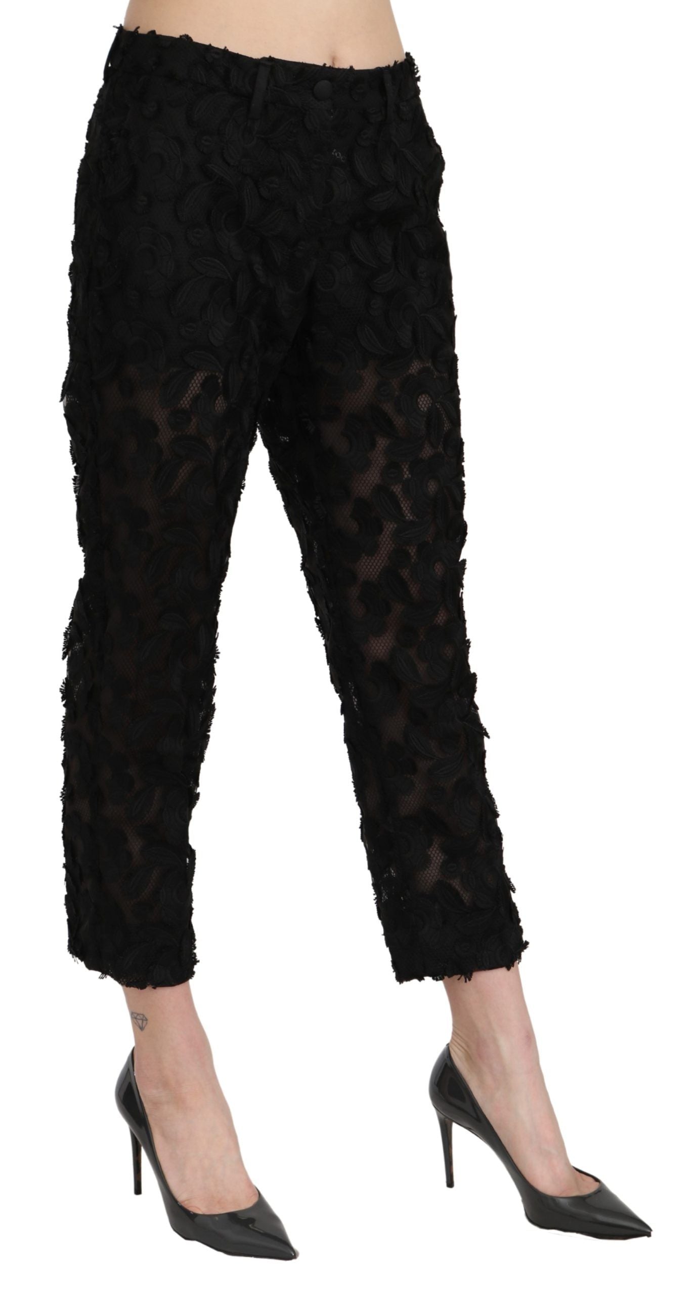 Dolce & Gabbana Elegante gerade geschnittene Spitzenhose