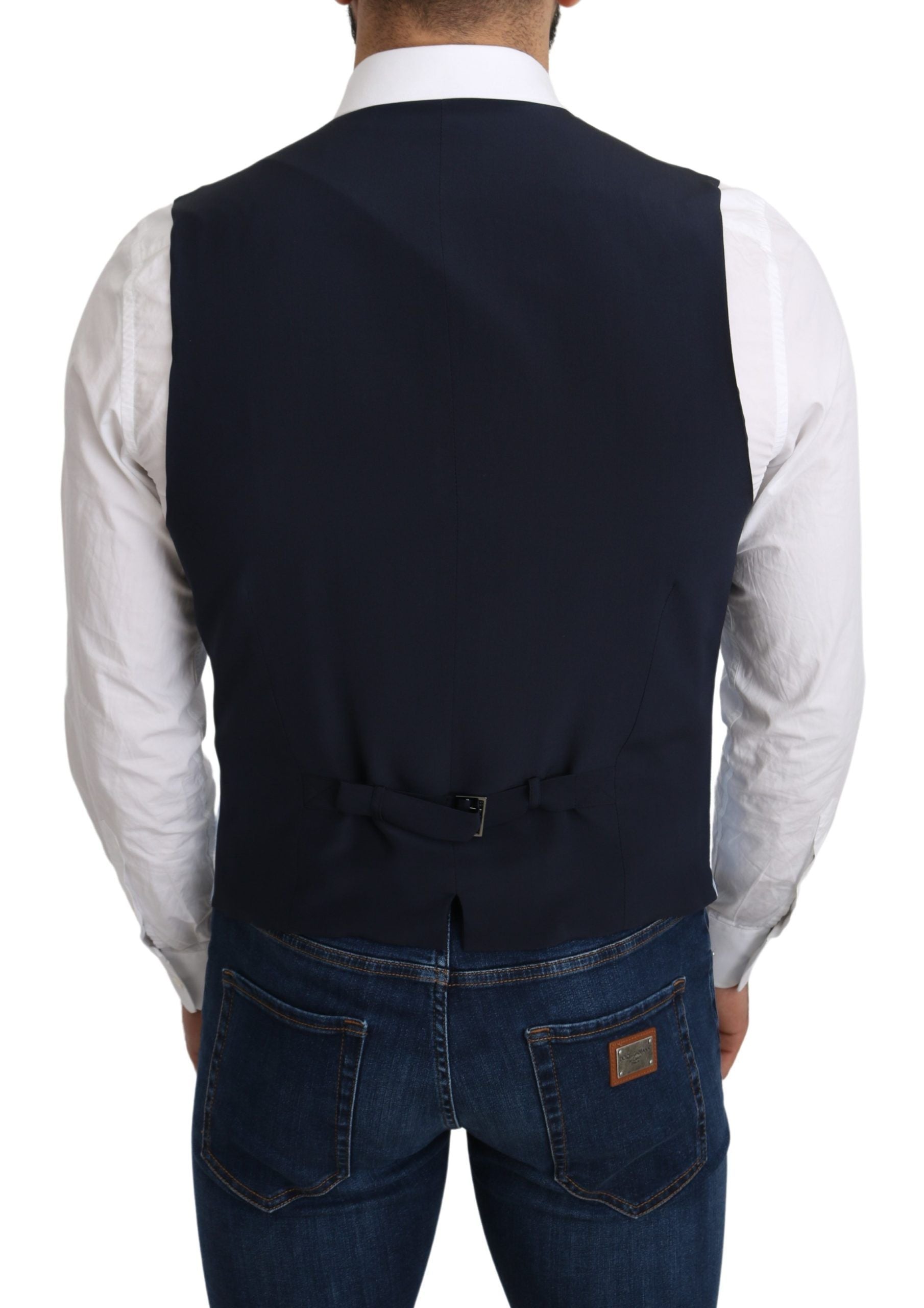 Dolce & Gabbana Elegante Azurblaue formelle Weste für Herren