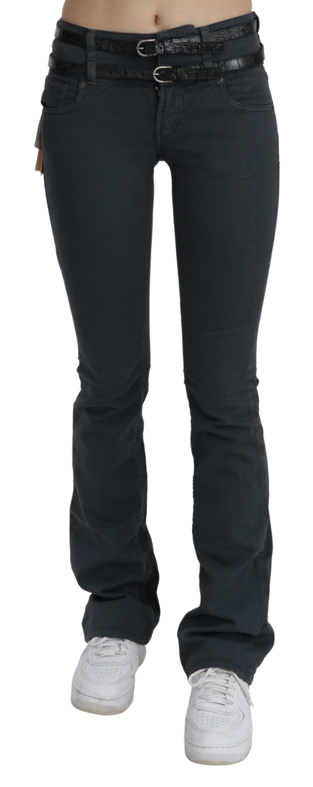 John Galliano Chic Slim Flared Denim mit mittlerer Taille
