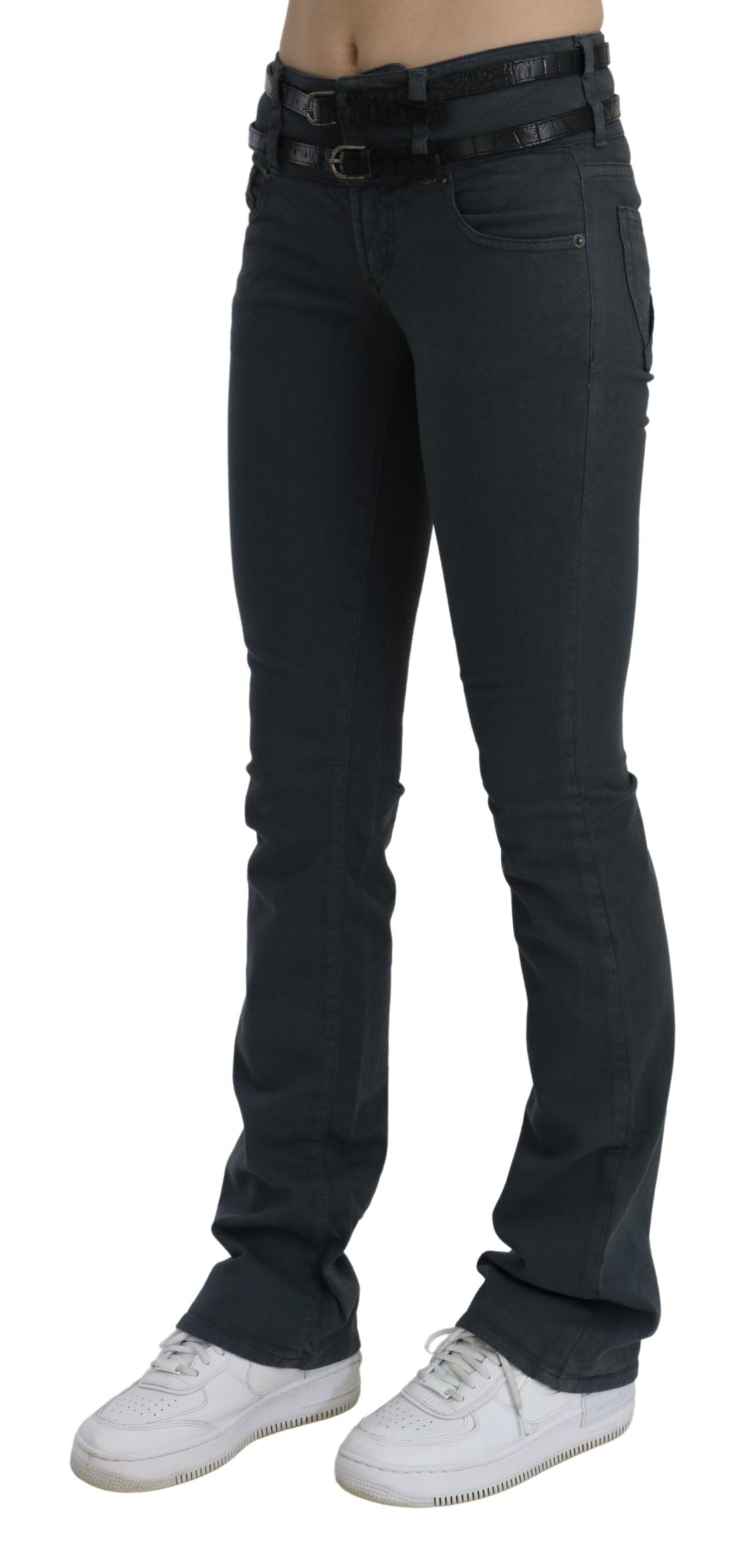 John Galliano Chic Slim Flared Denim mit mittlerer Taille
