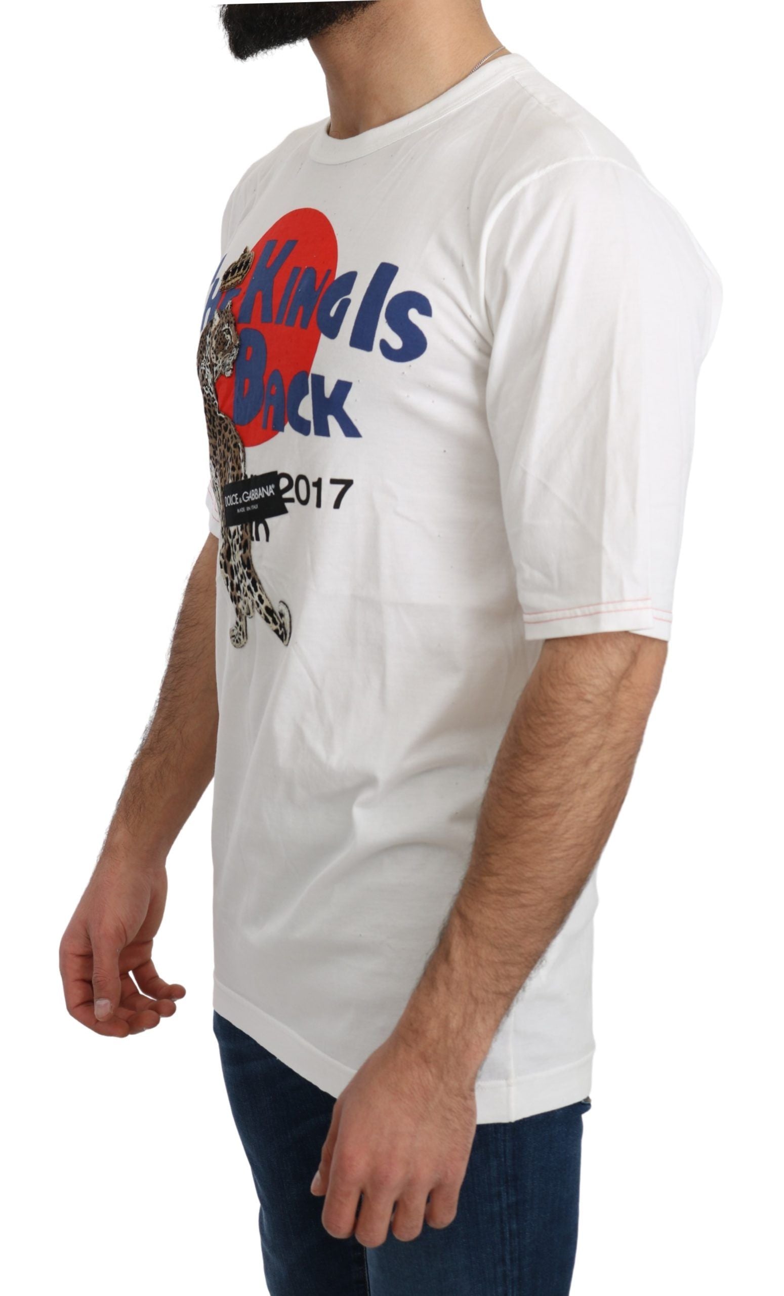 Dolce & Gabbana – Elegantes Slim-Fit-T-Shirt mit Leopardenmuster