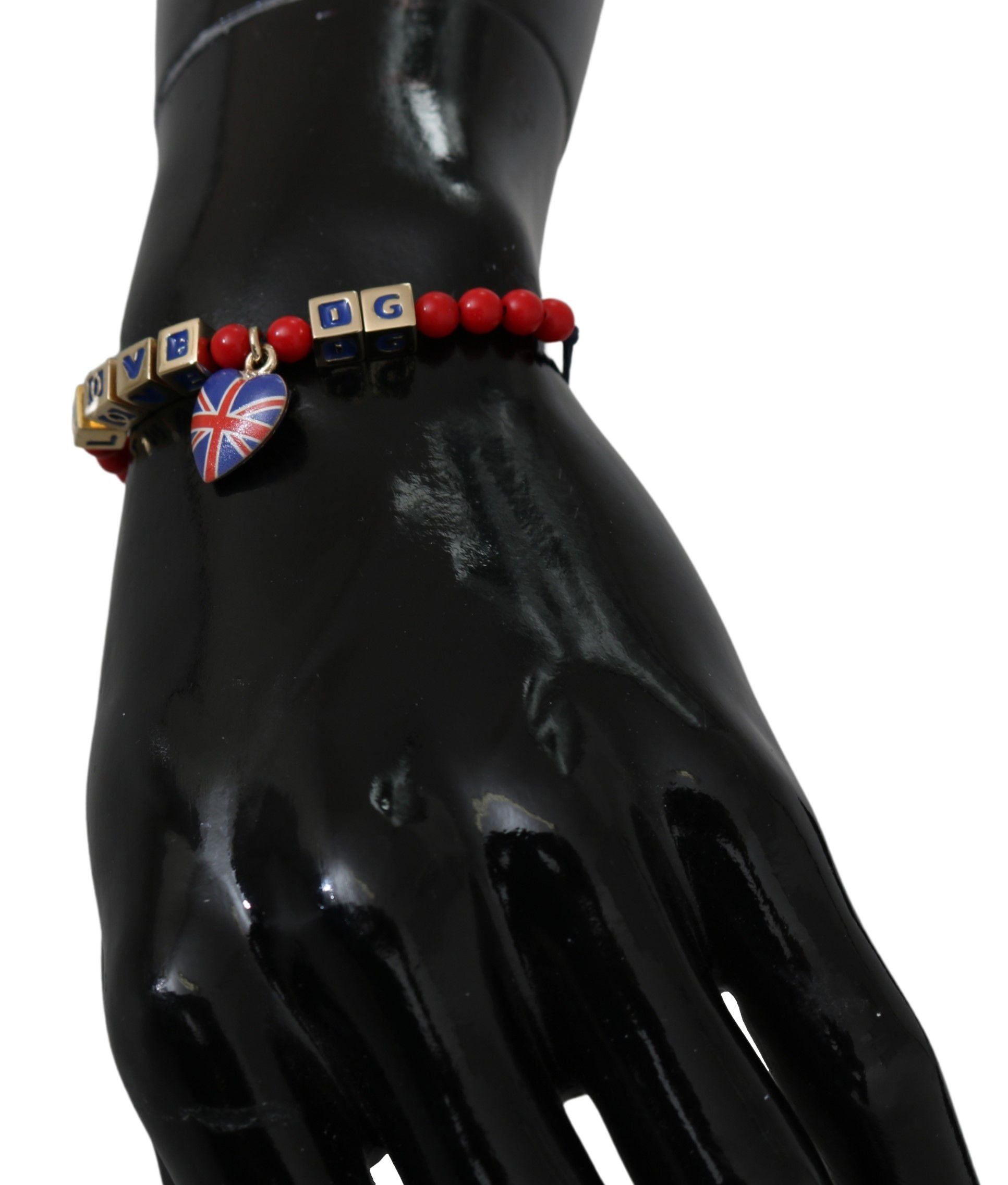 Brățară Dolce & Gabbana Elegant Blue Red Glass Bumbac Amestec