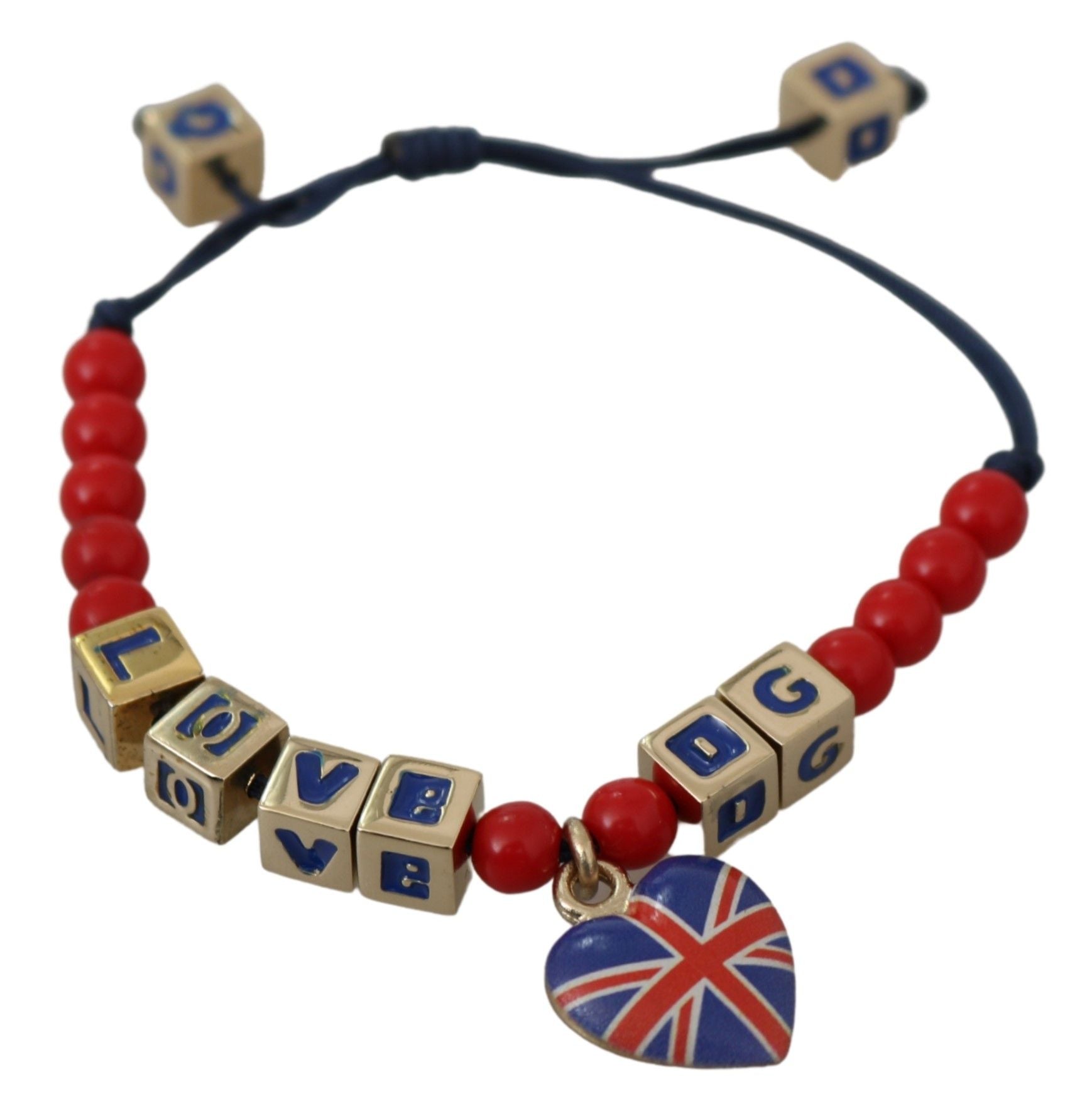 Brățară Dolce & Gabbana Elegant Blue Red Glass Bumbac Amestec