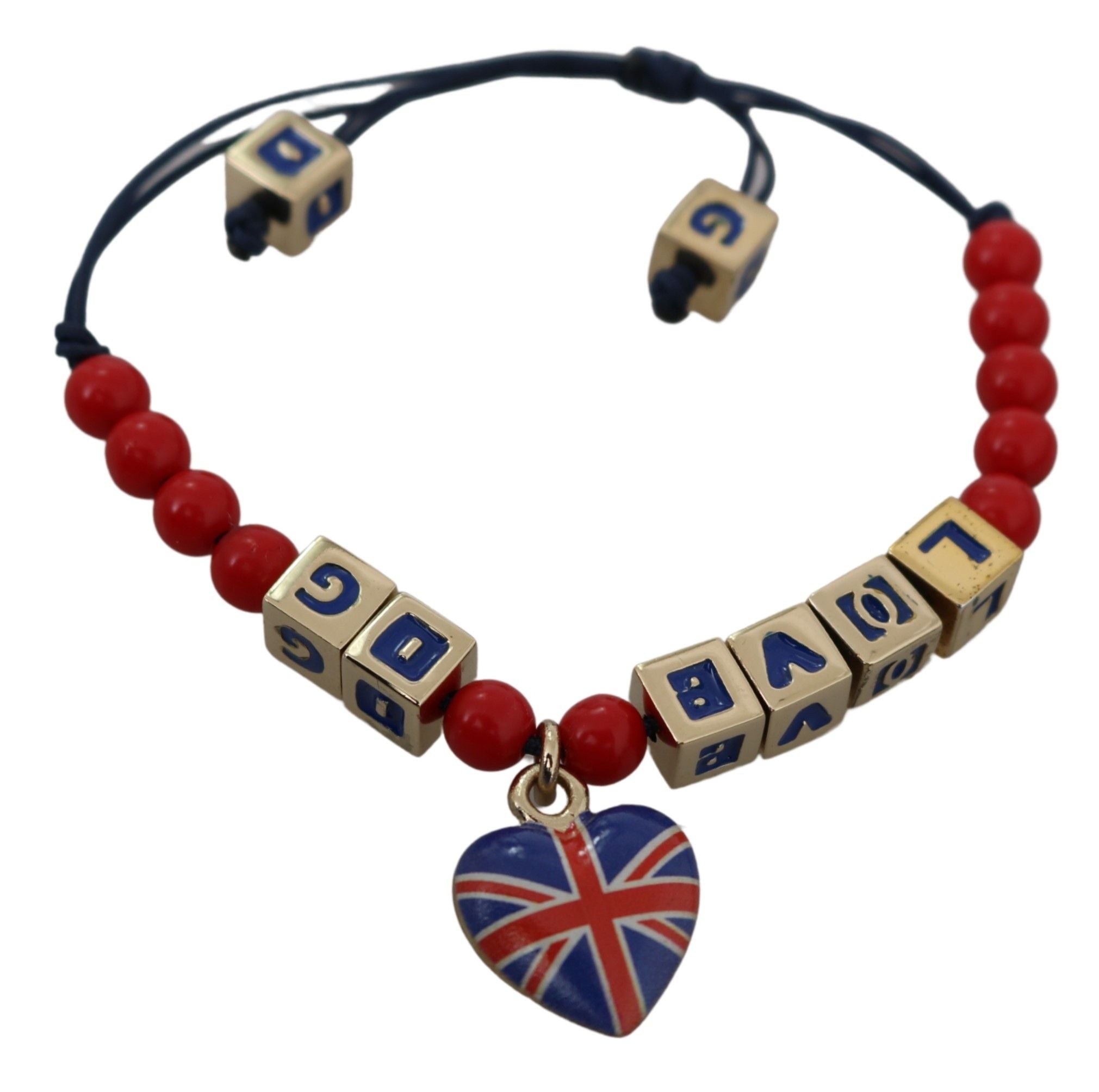 Brățară Dolce & Gabbana Elegant Blue Red Glass Bumbac Amestec