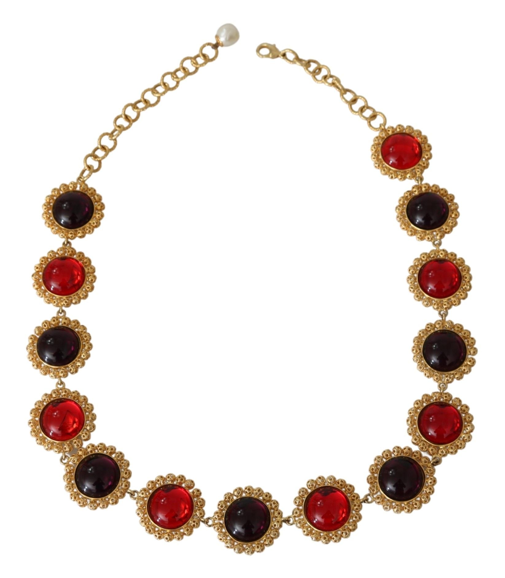 Dolce & Gabbana Elegante Statement-Halskette mit Kristallanhänger