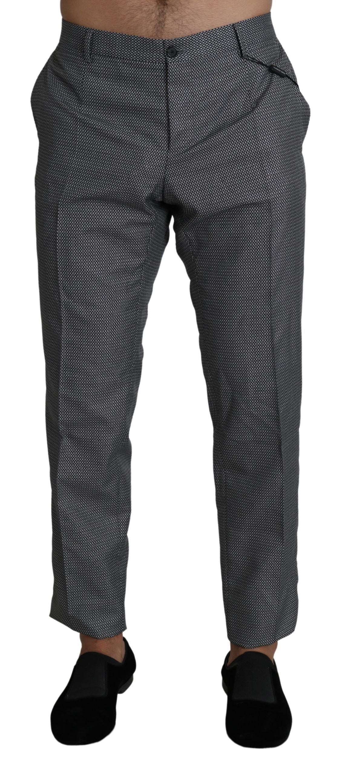 Dolce & Gabbana Elegante graue Slim Fit-Anzughose