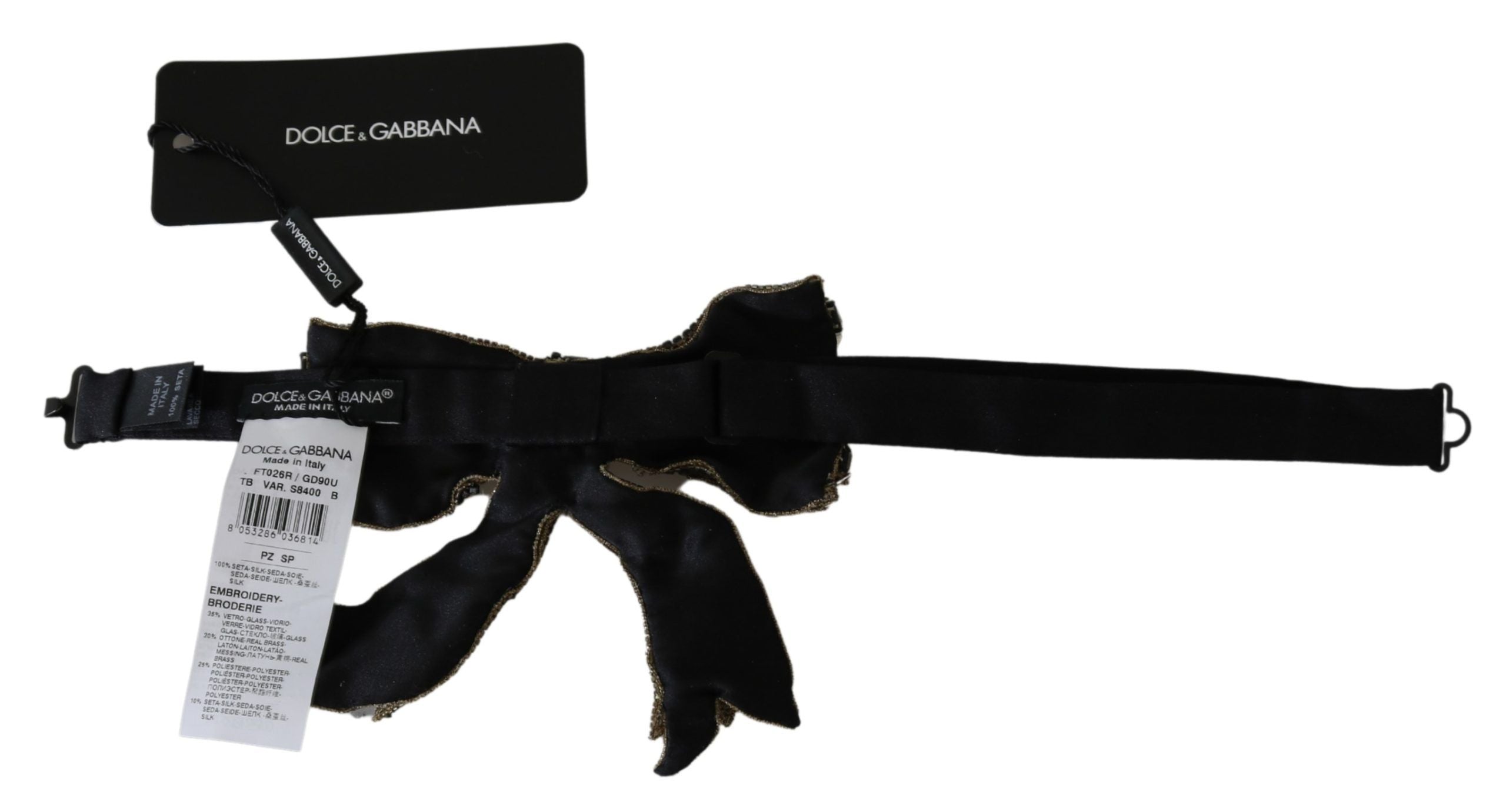 Papion elegant din mătase aurie Dolce & Gabbana - Dazzle in Style