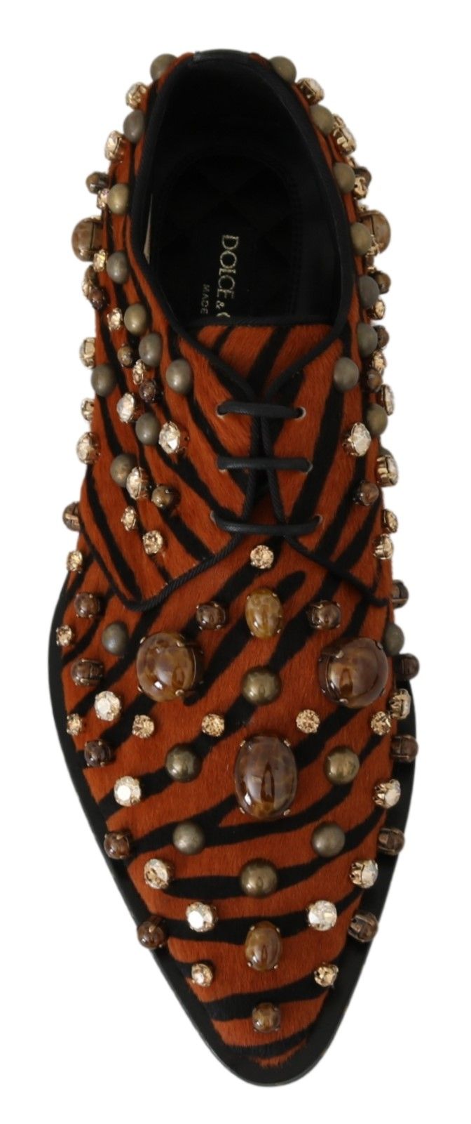 Dolce & Gabbana – Ballerinas mit Tigermuster und Kristallverzierung