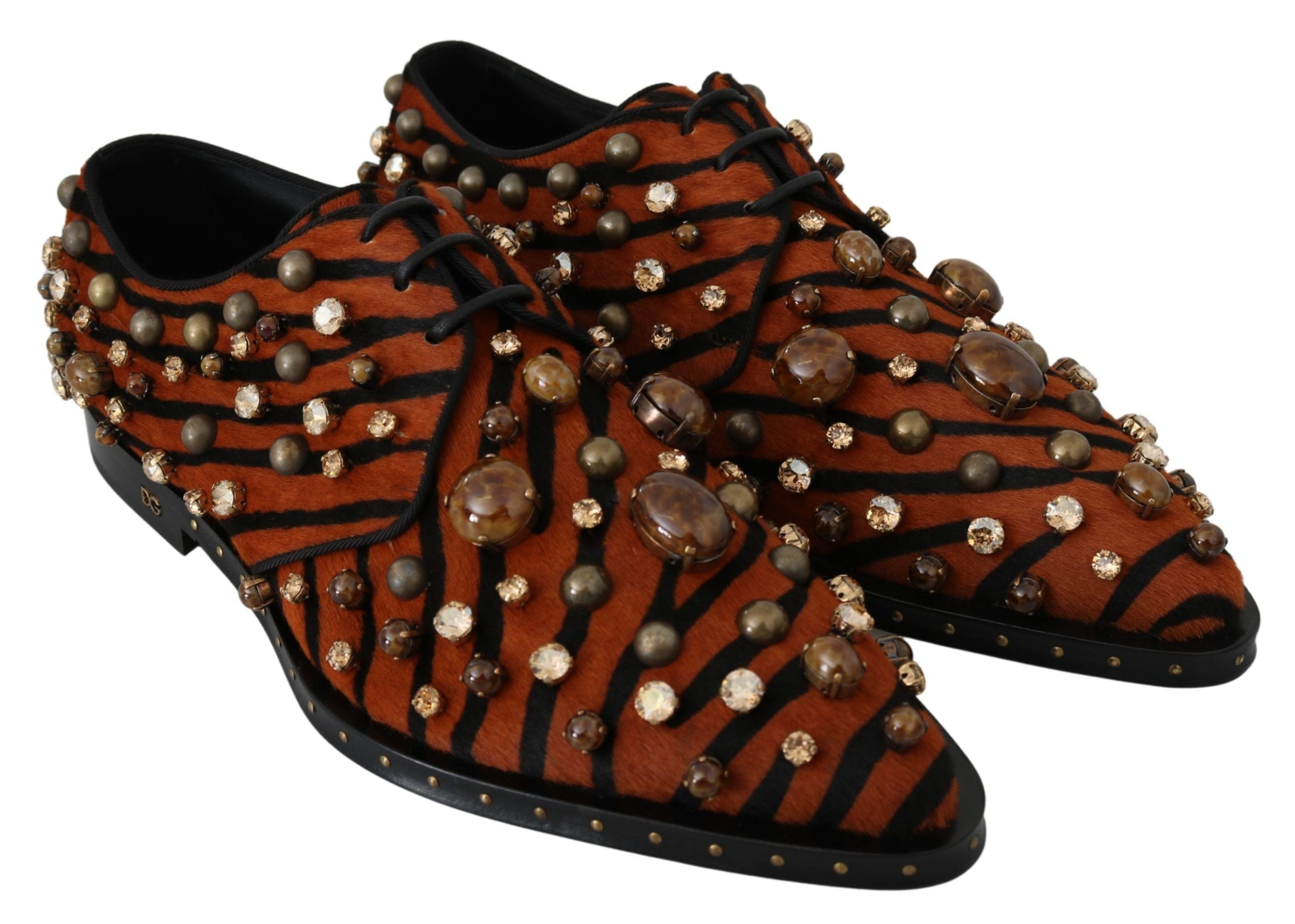Dolce & Gabbana Pantofi sport cu model de tigru și cristale