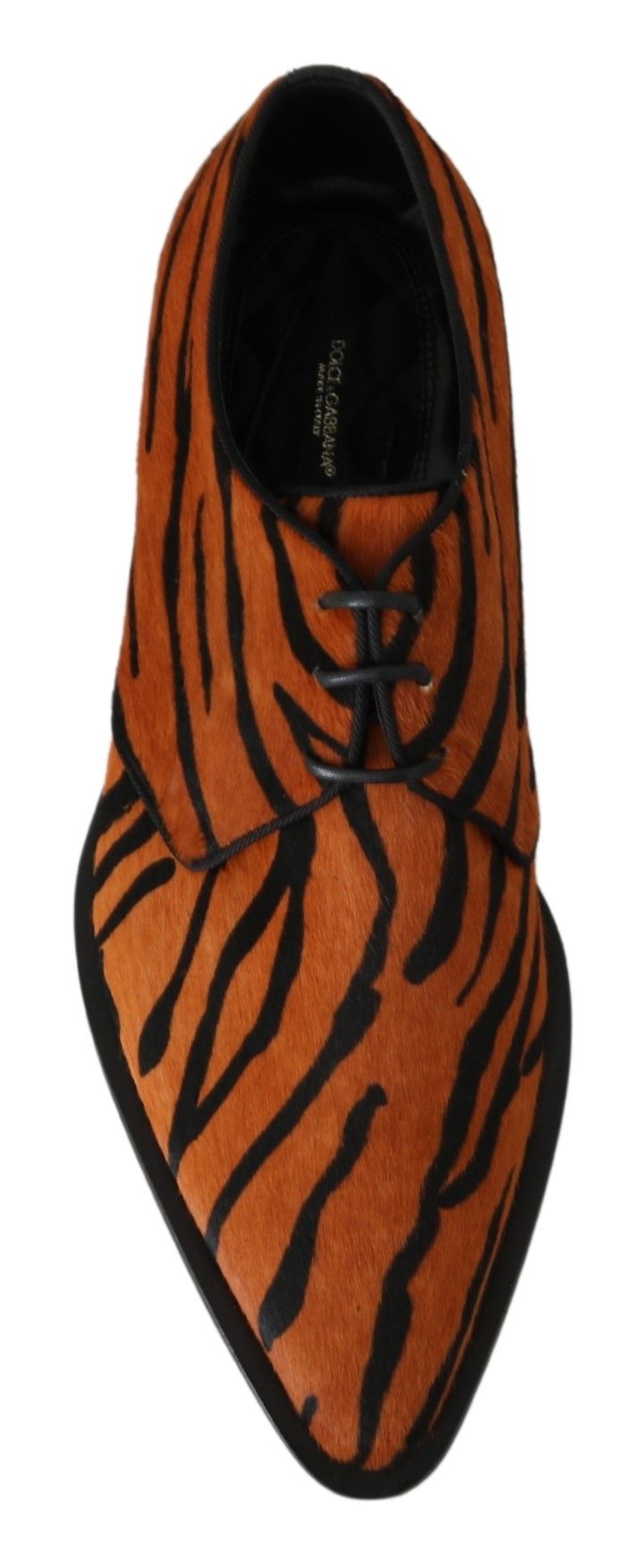 Dolce & Gabbana Abendschuhe mit Tigermuster und Ponyhaar