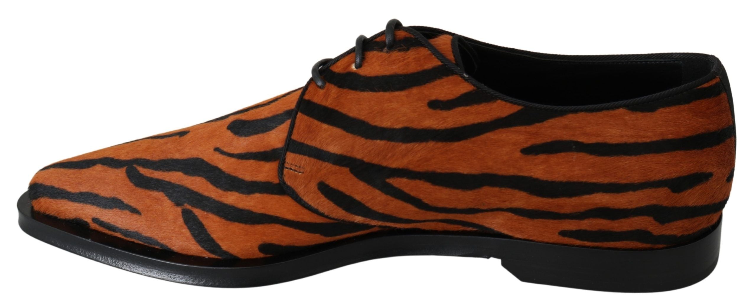 Dolce & Gabbana Abendschuhe mit Tigermuster und Ponyhaar