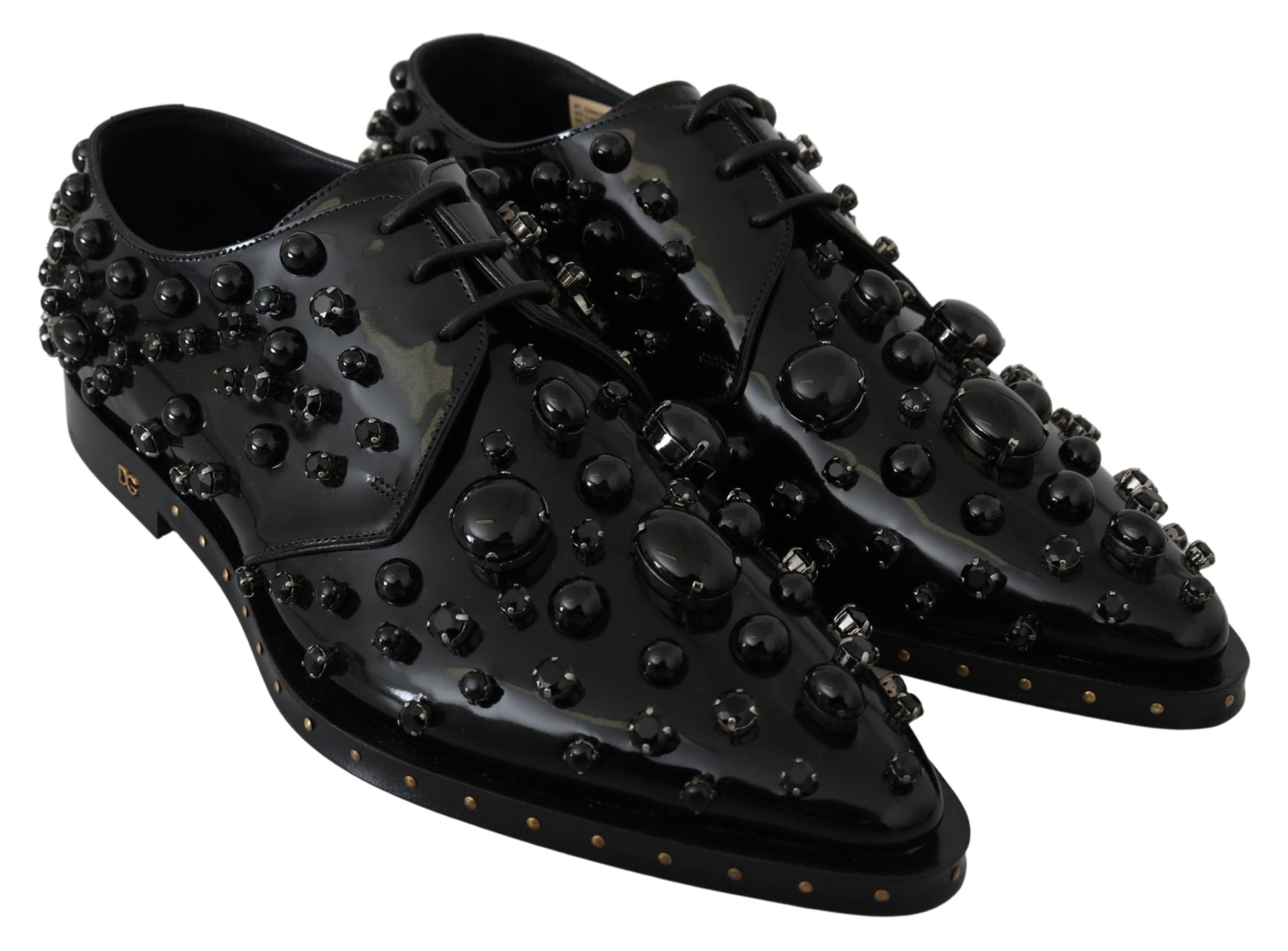 Dolce & Gabbana Elegante schwarze Abendschuhe mit Kristallen